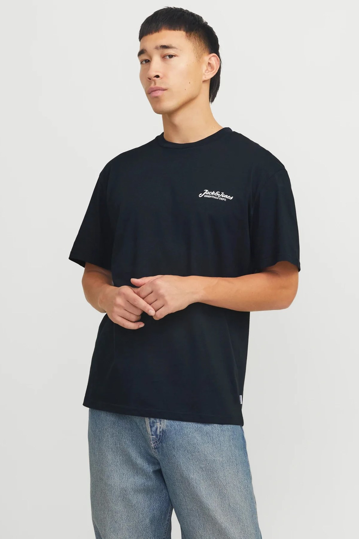 Jack & Jones Jjbeau Erkek Tişört 12275012 Siyah