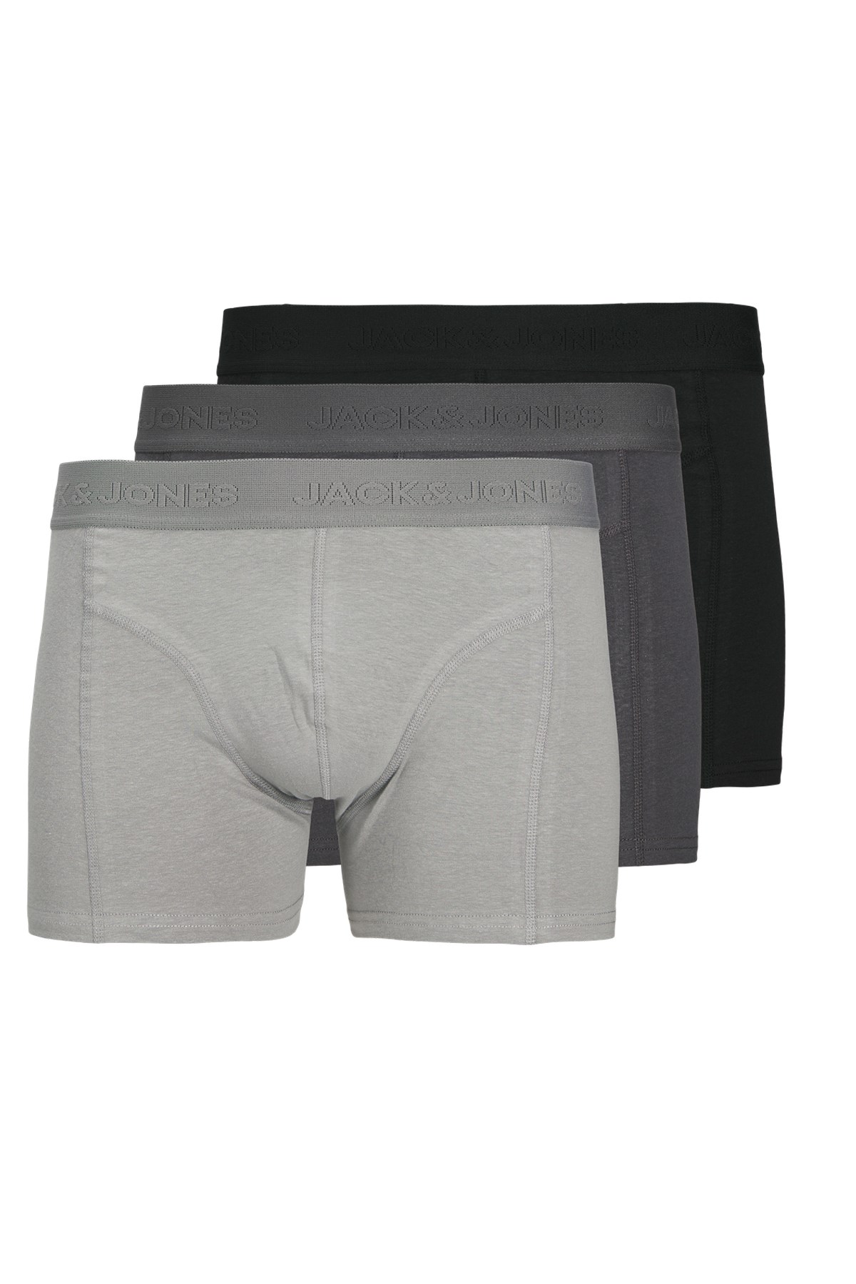 Jack & Jones Jacordinary Trunks 3 Pack Erkek Boxer 12275575 Siyah
