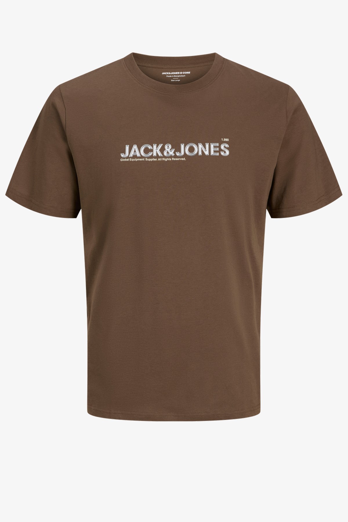 Jack & Jones Jcodynamic Branding Fst Erkek Tişört 12276393 Kahverengi