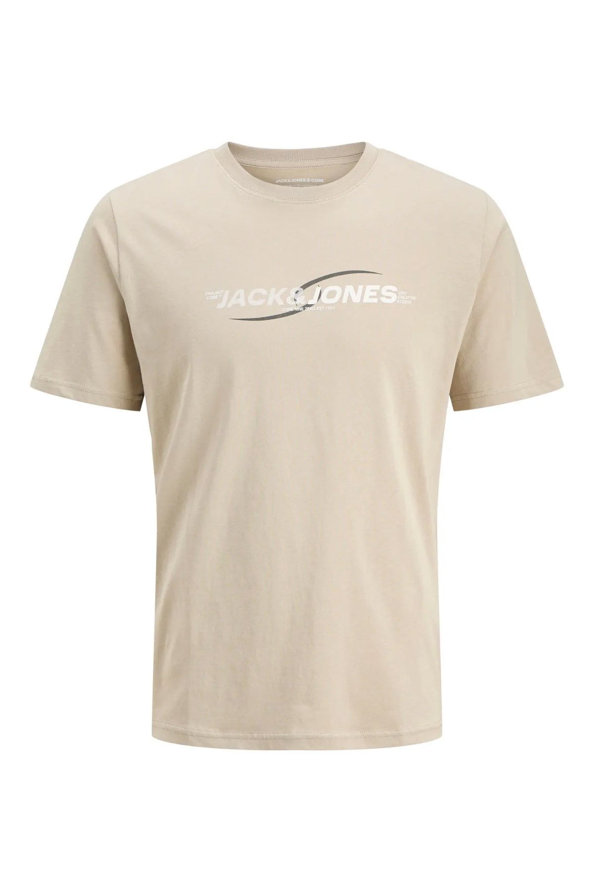 Jack & Jones Jcotarmac Print Fst Erkek Tişört 12276408 Bej