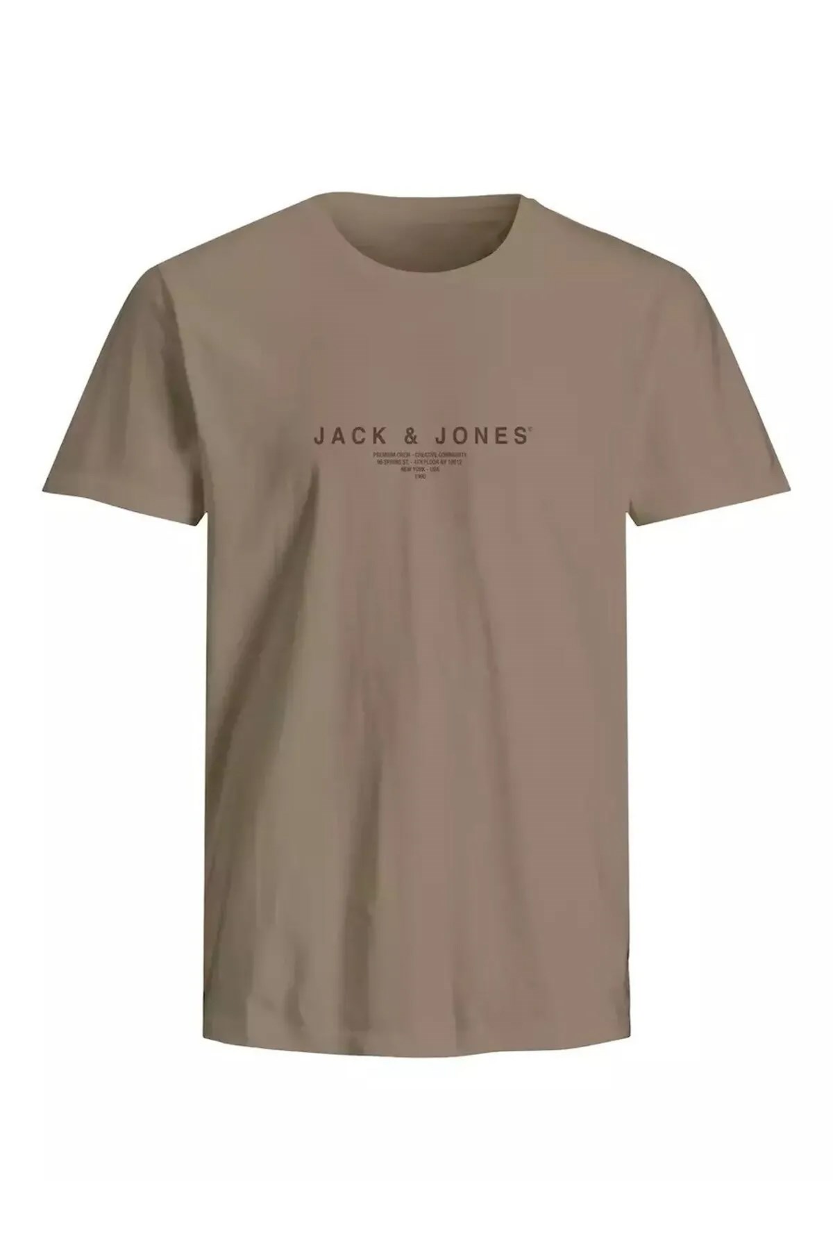 Jack & Jones Jprblaharris Ss Erkek Tişört 12276646 Bej