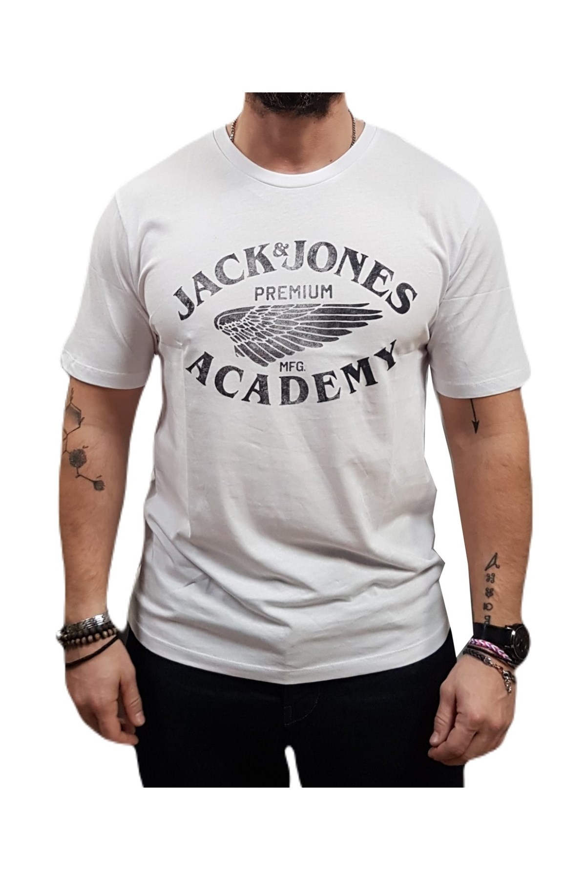 Jack & Jones Jprblufreddy Ss Erkek Tişört 12276650 Beyaz