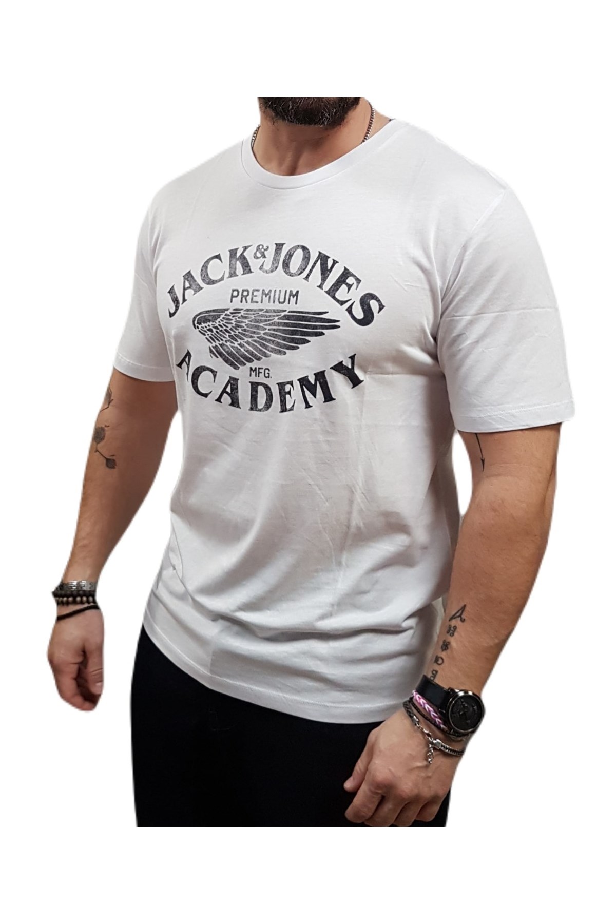Jack & Jones Jprblufreddy Ss Erkek Tişört 12276650 Beyaz