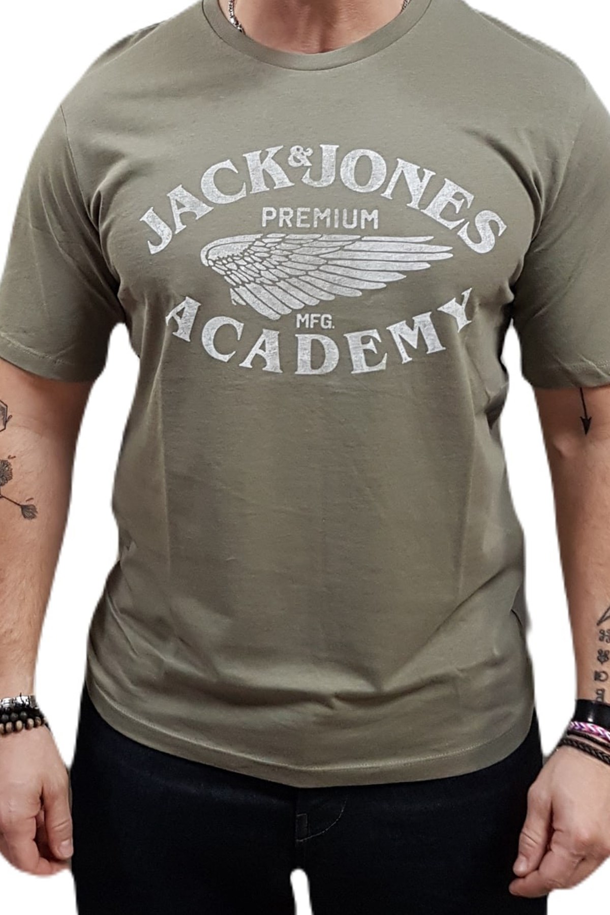Jack & Jones Jprblufreddy Ss Erkek Tişört 12276650 Gri