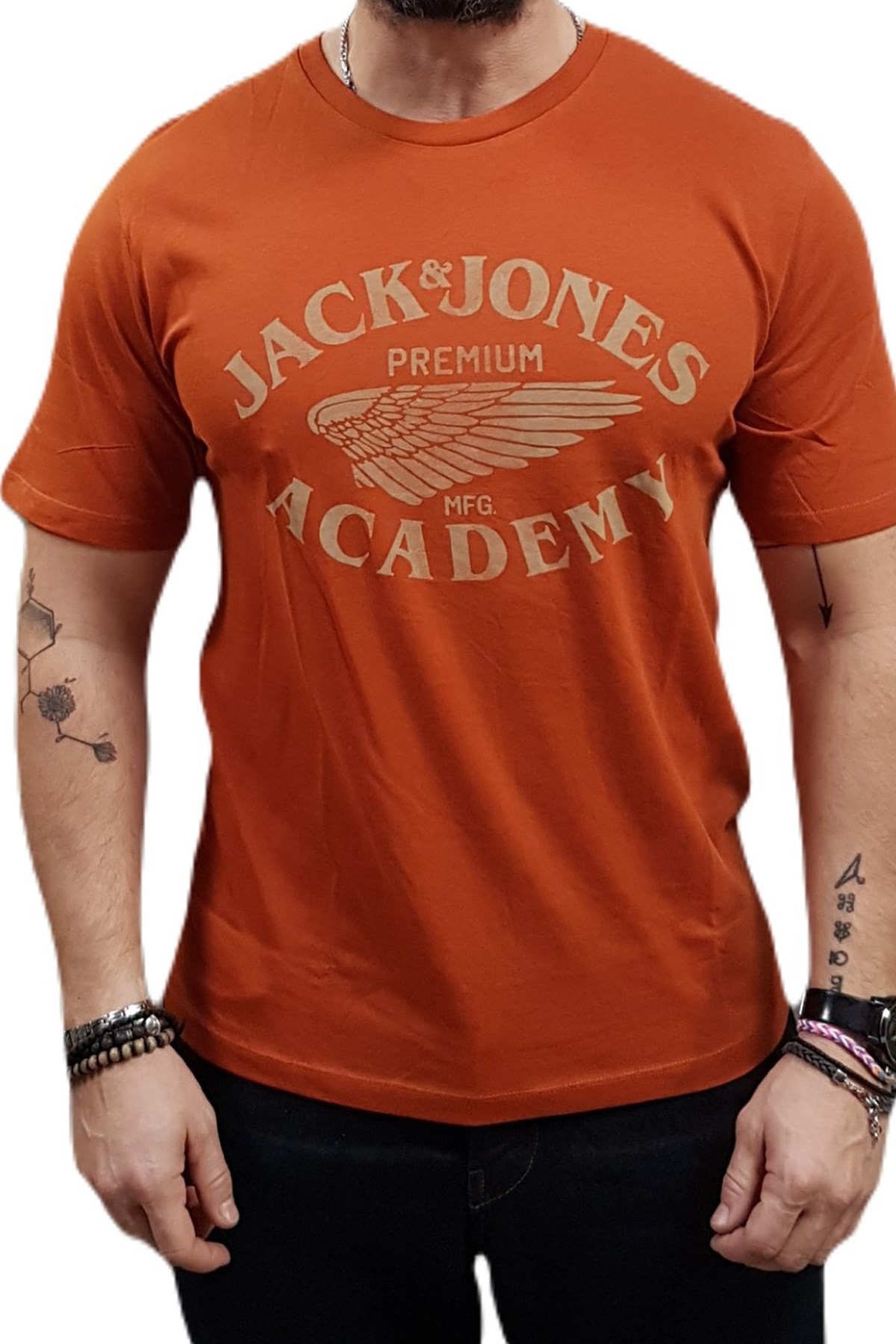 Jack & Jones Jprblufreddy Ss Erkek Tişört 12276650 Kahverengi