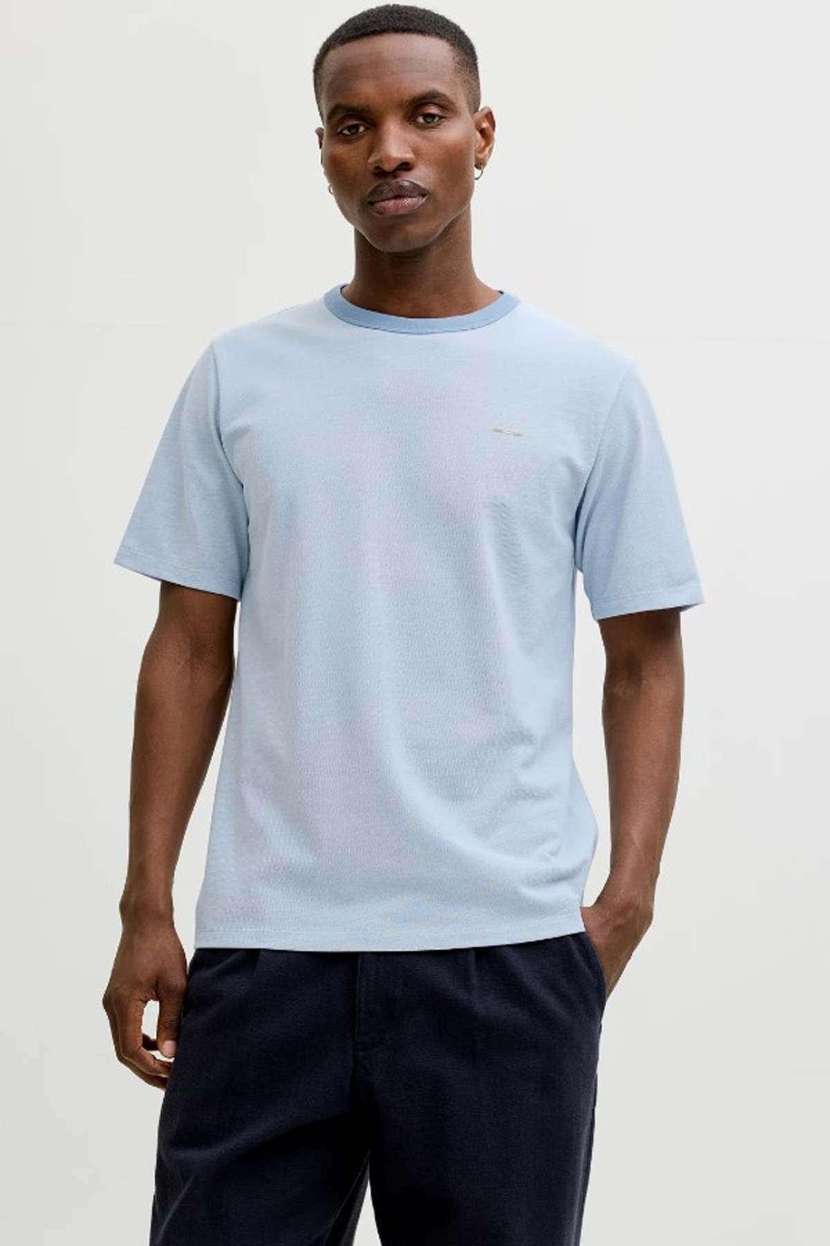 Jack & Jones Jprblualves Erkek Tişört 12276801 Açık Mavi