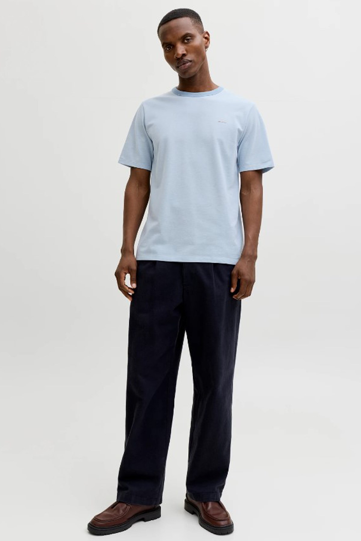 Jack & Jones Jprblualves Erkek Tişört 12276801 Açık Mavi