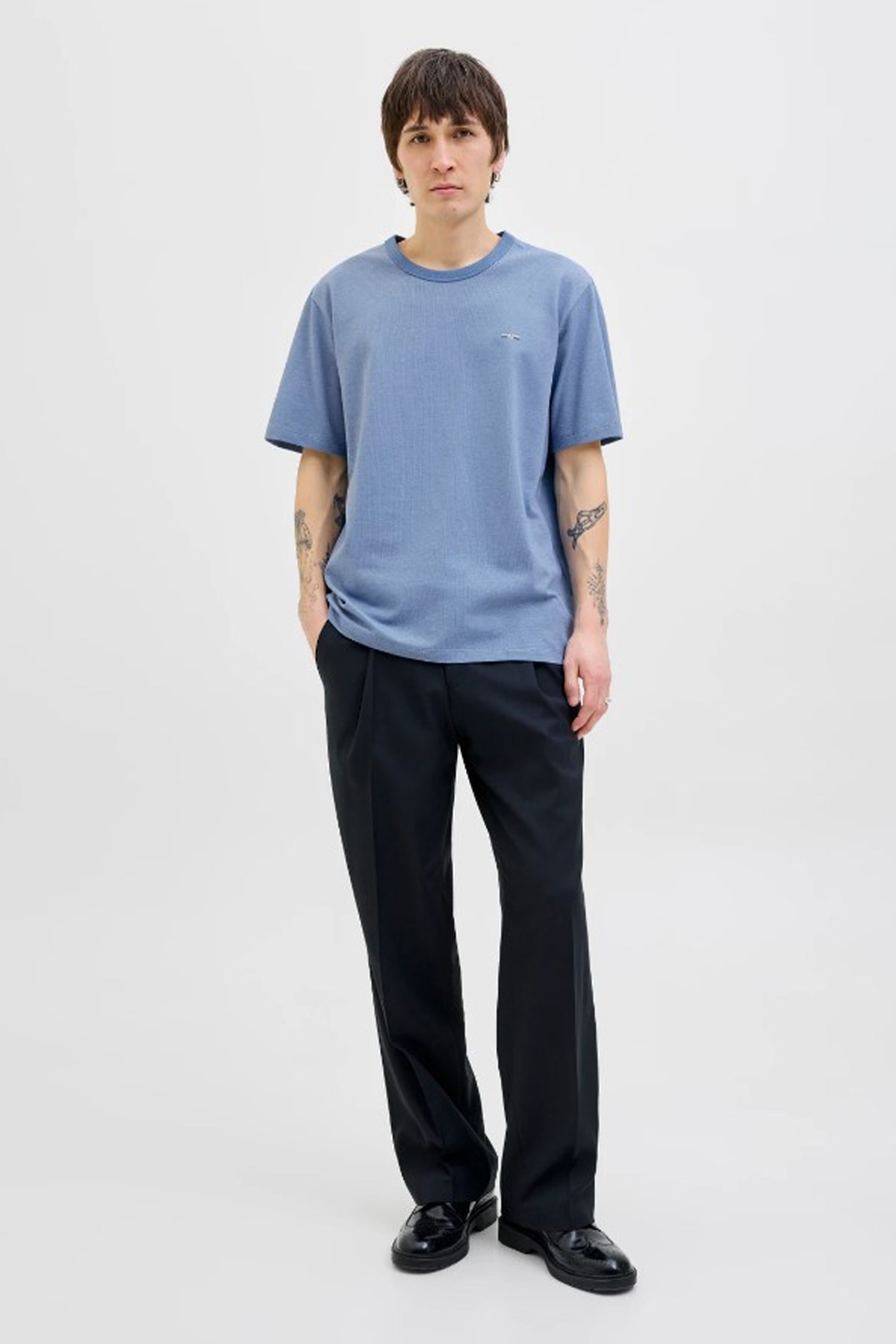 Jack & Jones Jprblualves Erkek Tişört 12276801 Mavi