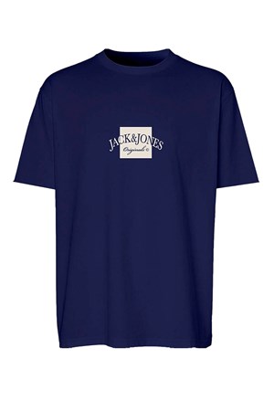 Jack & Jones Jorboston Fst Erkek Tişört 12277888 Mavi