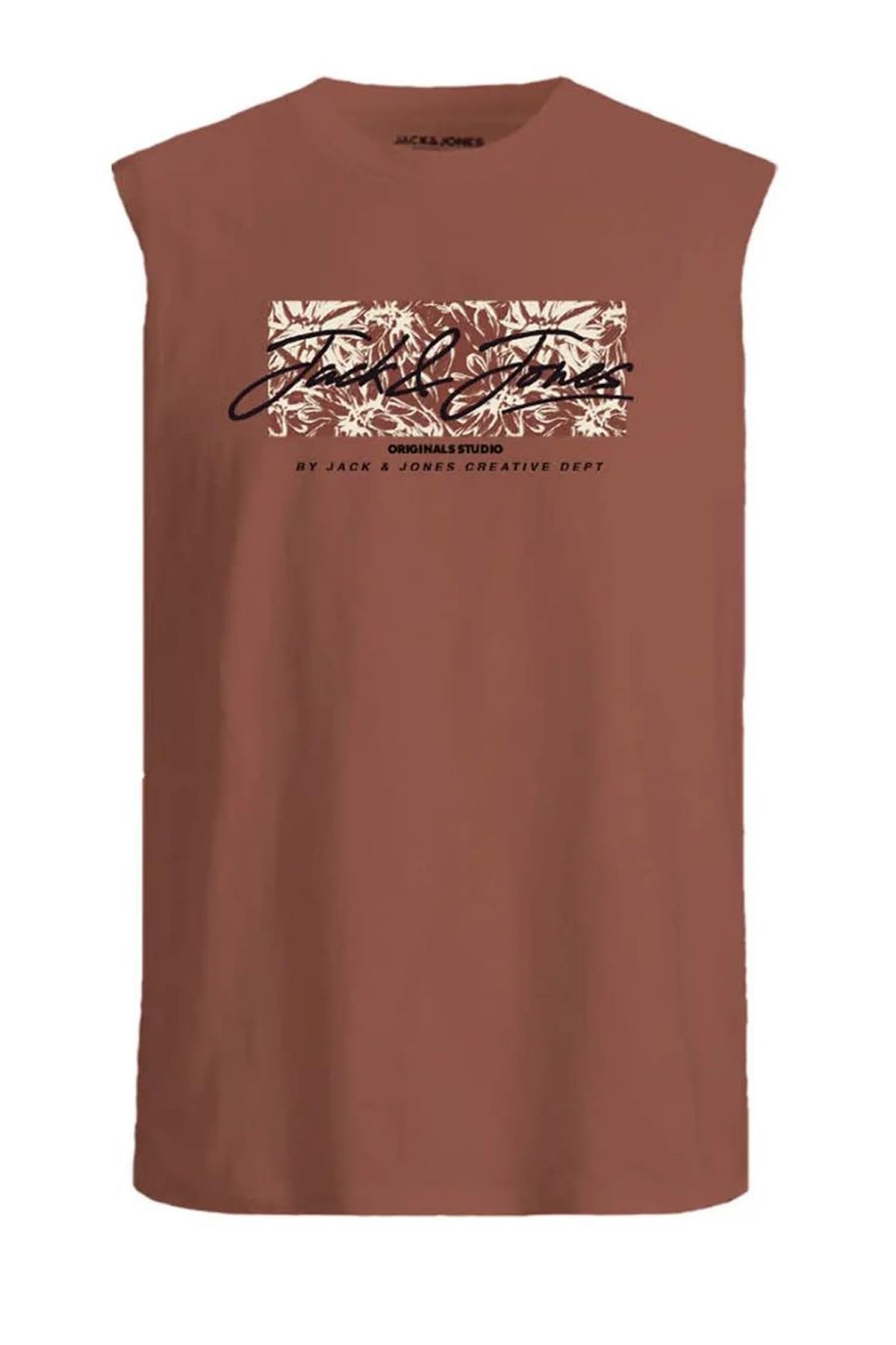 Jack & Jones Jorsplit Tee Sl Erkek Tişört 12277942 Kahverengi