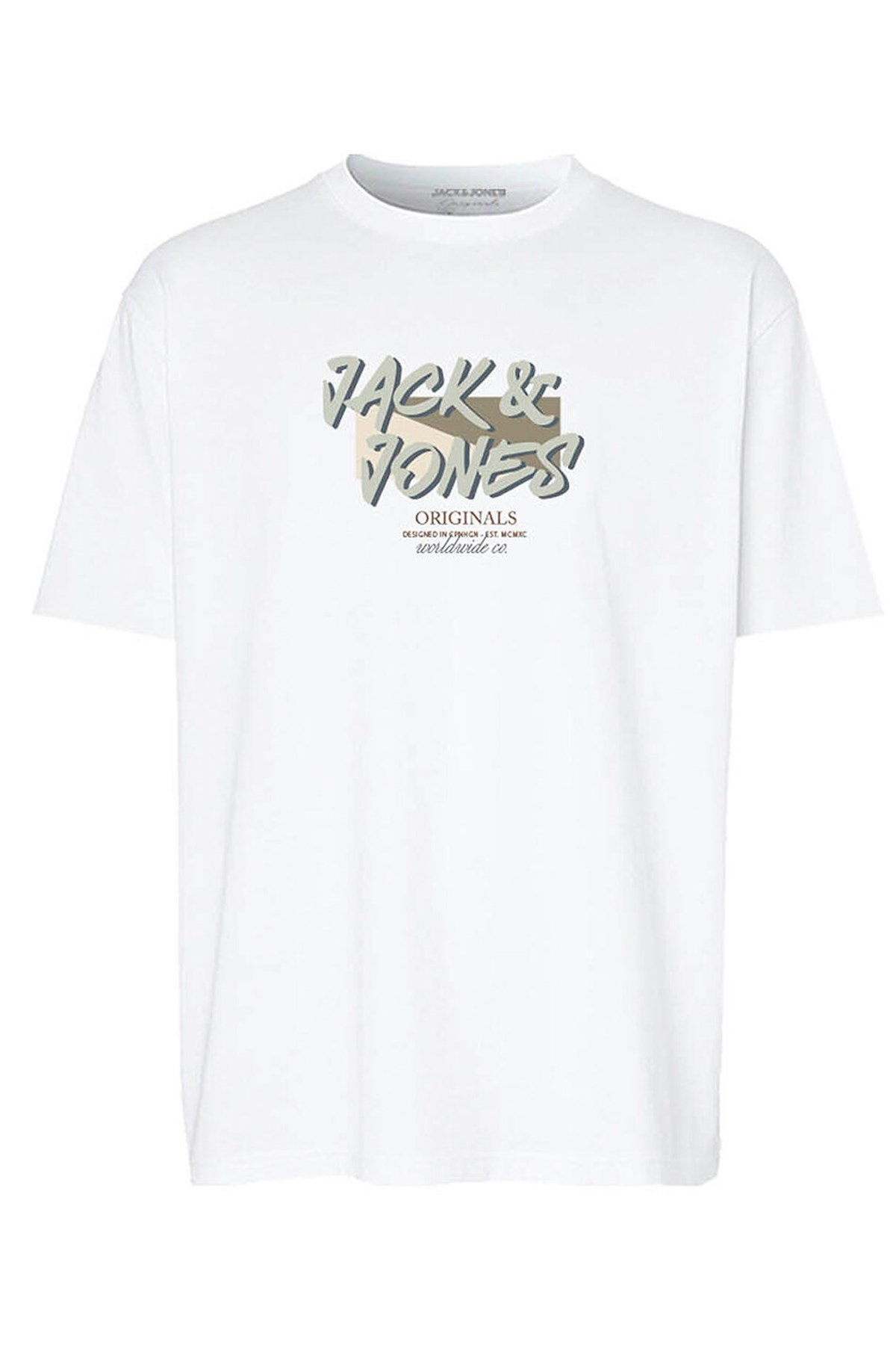 Jack & Jones Jorvarenna Fst Erkek Tişört 12277944 Beyaz