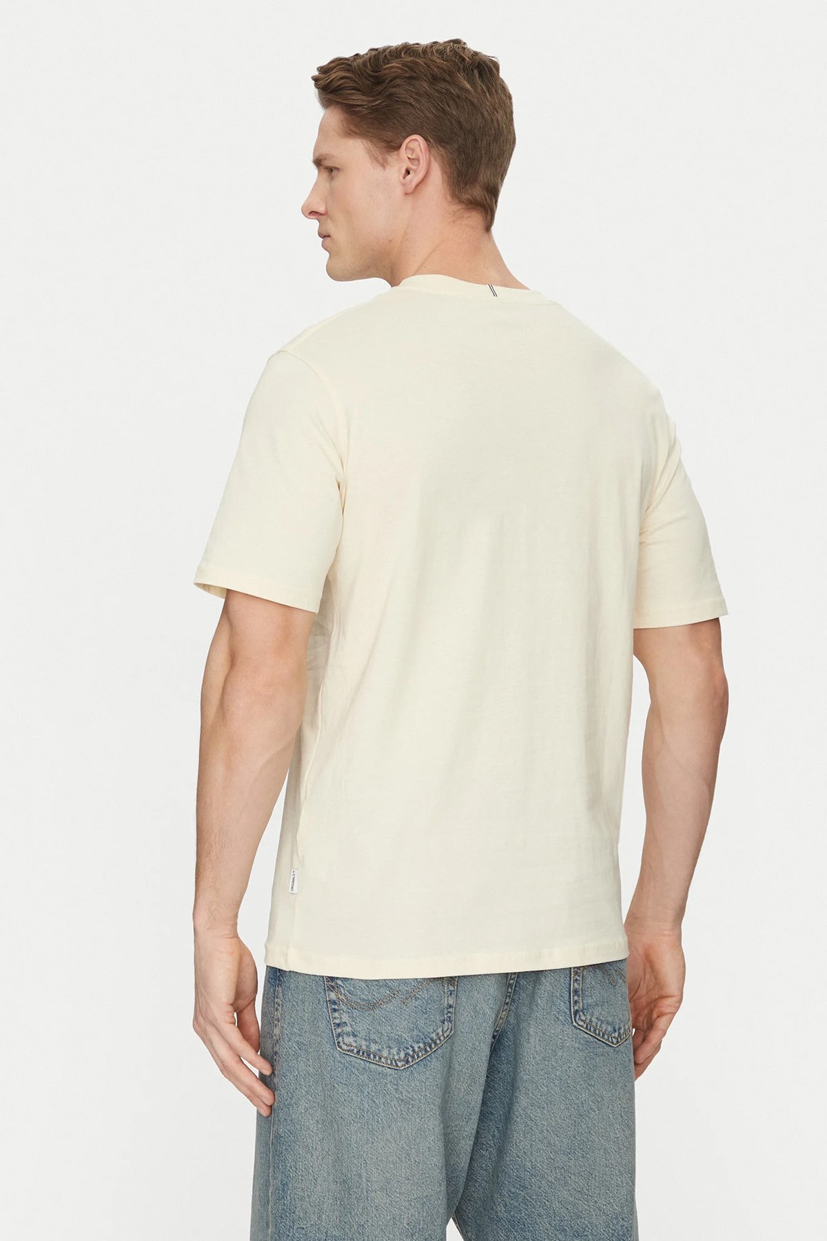 Jack & Jones Jorfrederiksberg Erkek Tişört 12278266 Krem