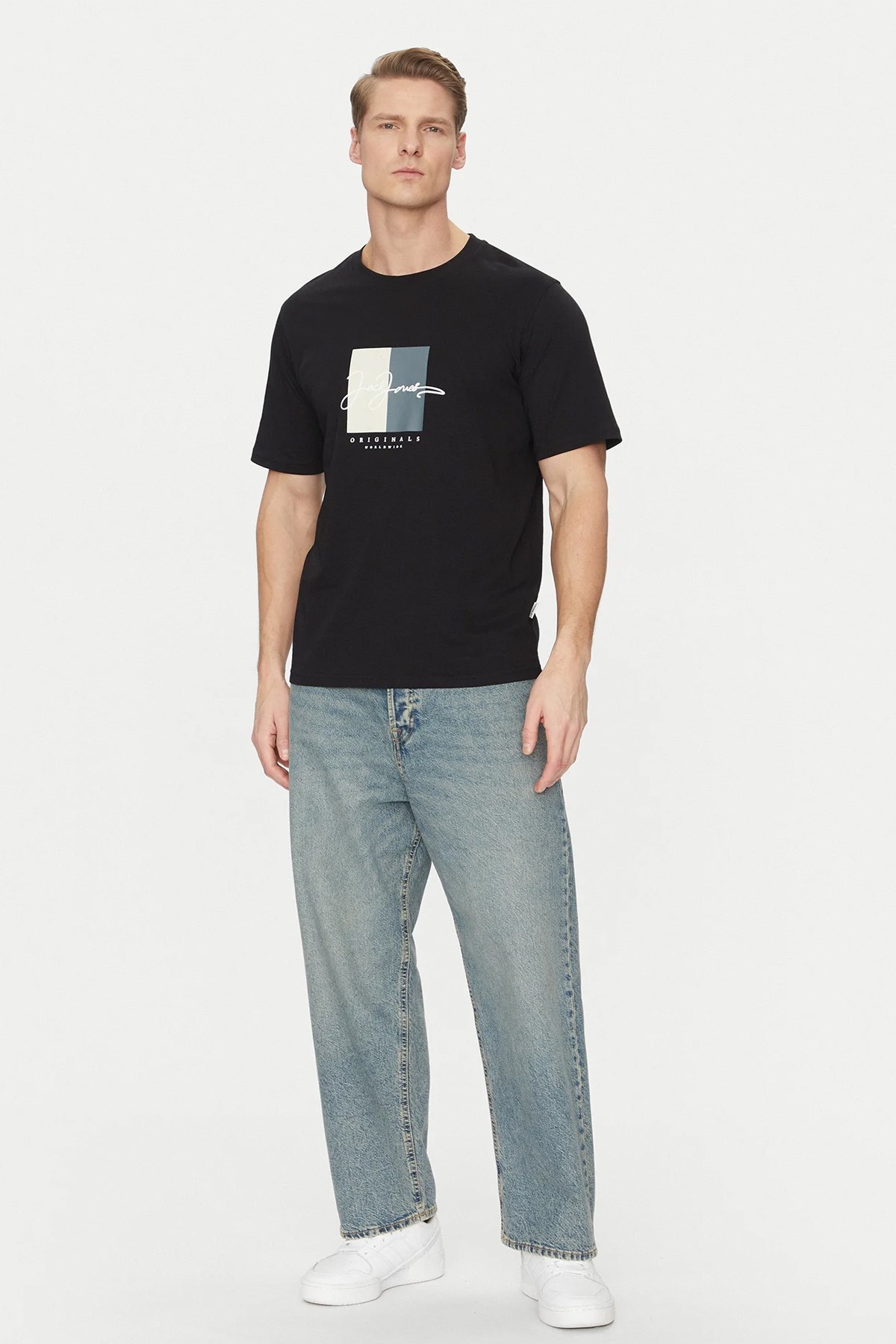 Jack & Jones Jorfrederiksberg Erkek Tişört 12278266 Siyah