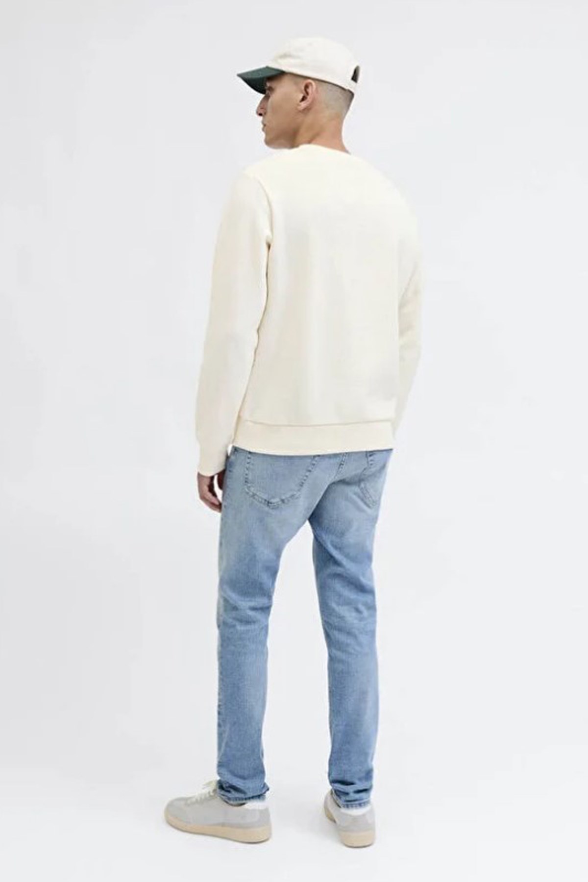 Jack & Jones Jjmakoto Erkek Sweatshirt 12278601 Beyaz