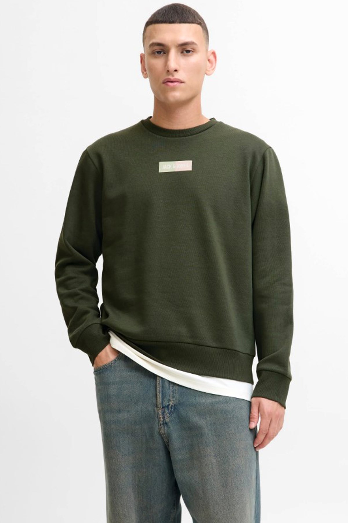 Jack & Jones Jjpan Erkek Sweatshirt 12278617 Çok Renkli