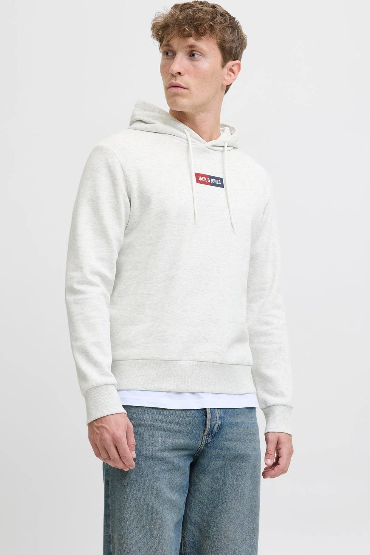 Jack & Jones Jjpan Erkek Sweatshirt 12278618 Beyaz