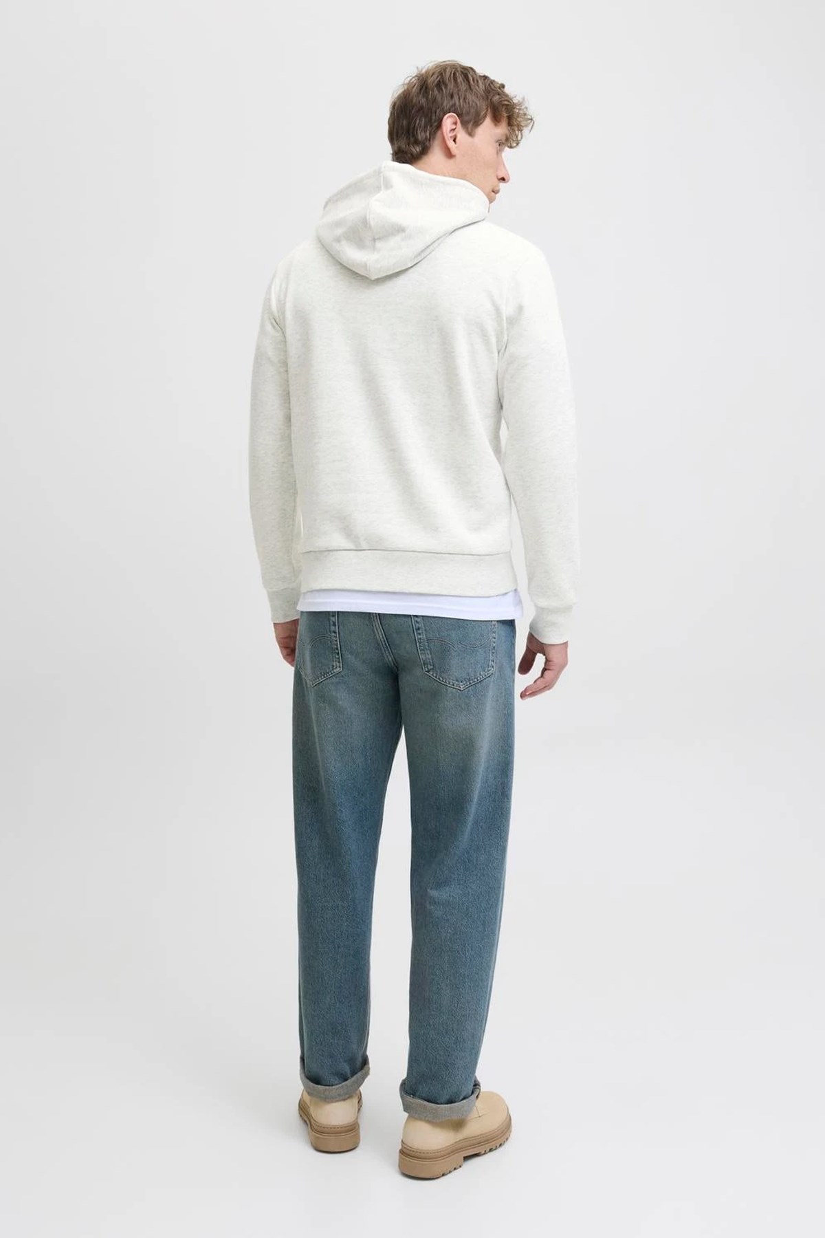 Jack & Jones Jjpan Erkek Sweatshirt 12278618 Beyaz