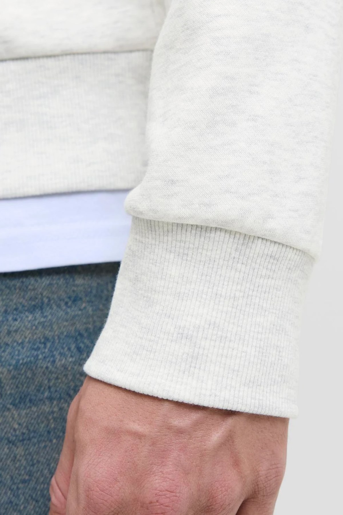 Jack & Jones Jjpan Erkek Sweatshirt 12278618 Beyaz