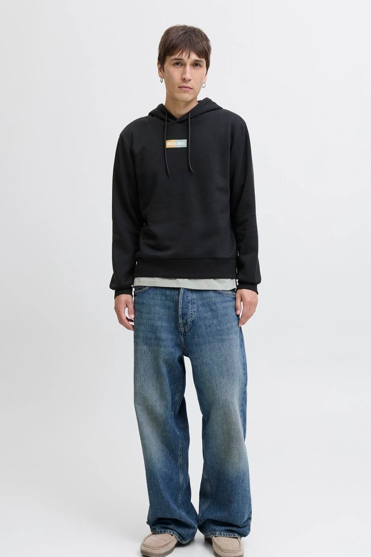 Jack & Jones Jjpan Erkek Sweatshirt 12278618 Siyah