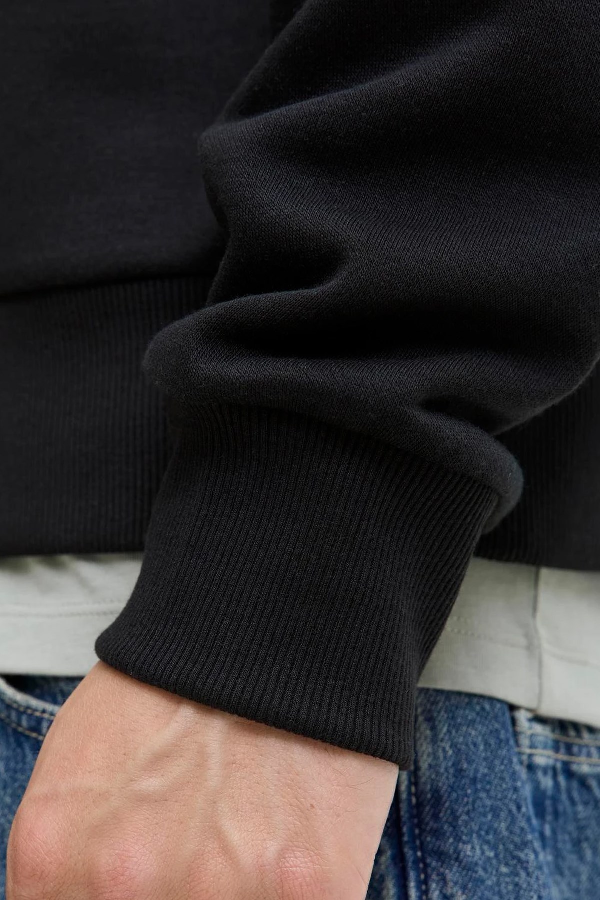 Jack & Jones Jjpan Erkek Sweatshirt 12278618 Siyah