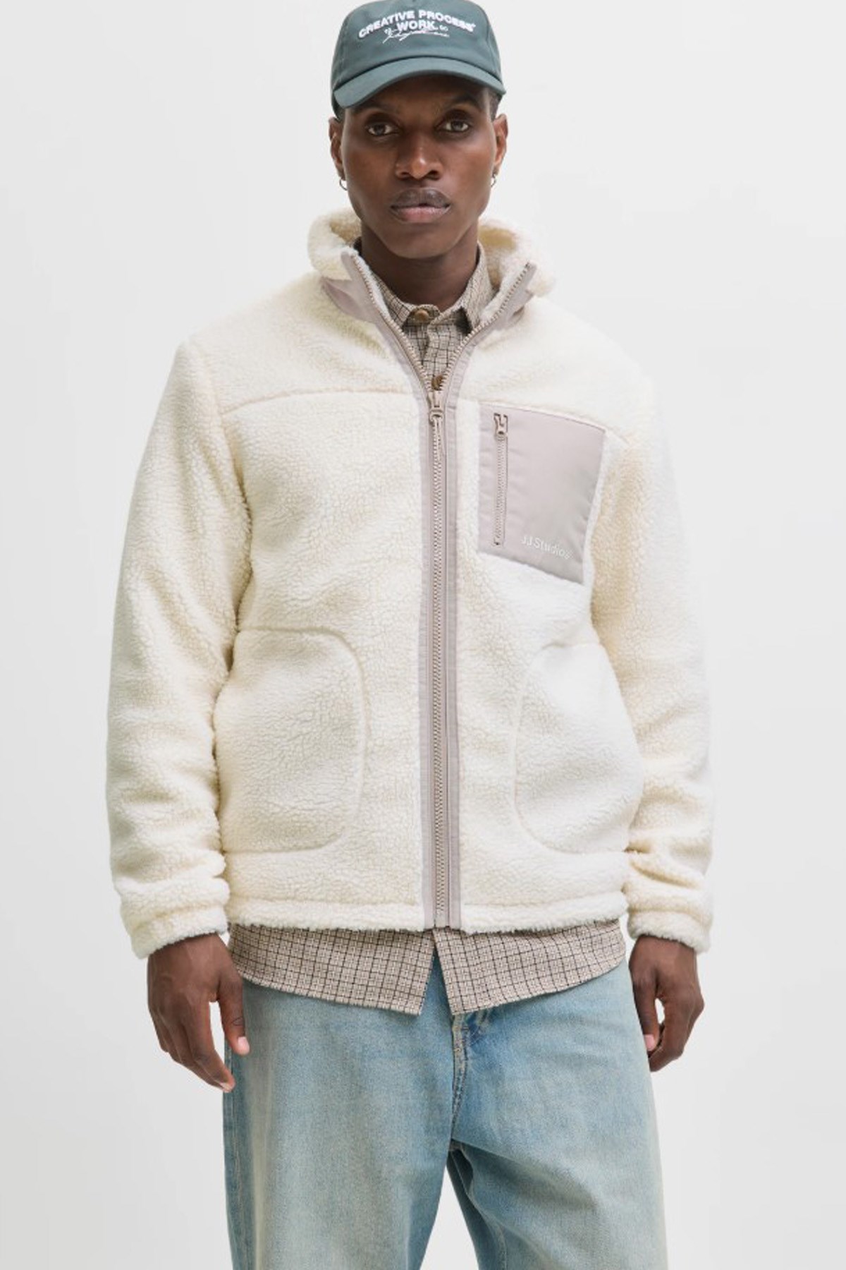 Jack & Jones Jjesoho Teddy Erkek Ceket 12278784 Gri