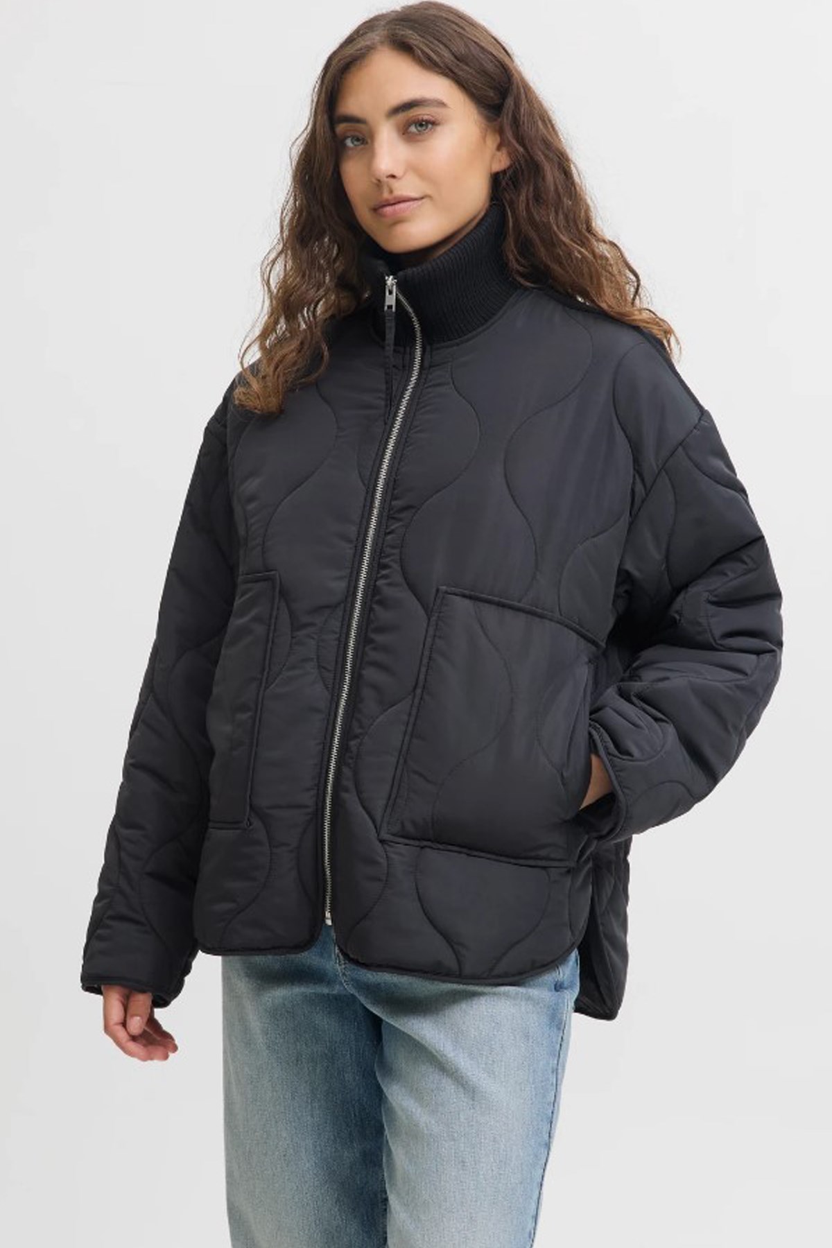Jack & Jones Jxserena Kadın Mont 12278851 Siyah