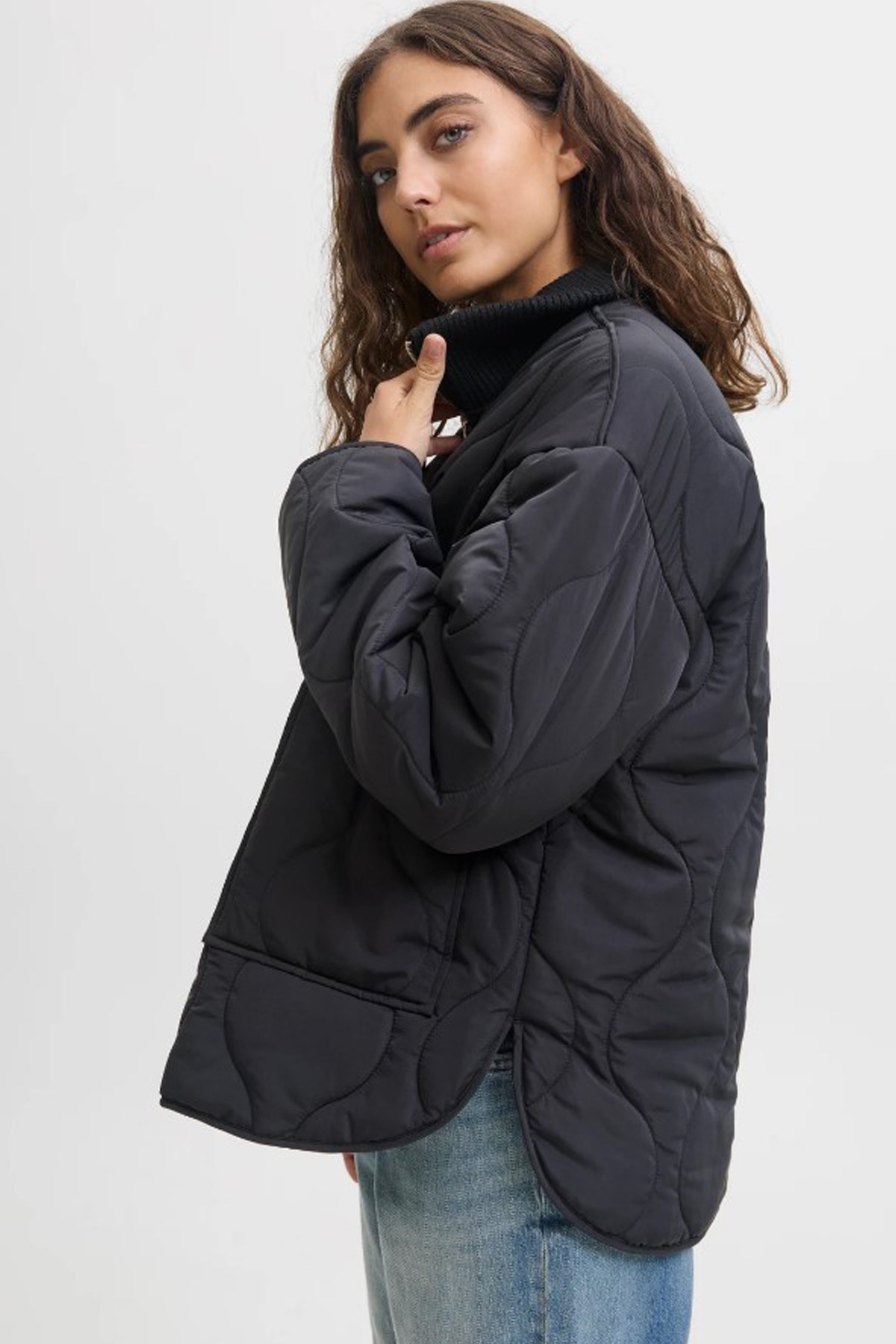Jack & Jones Jxserena Kadın Mont 12278851 Siyah