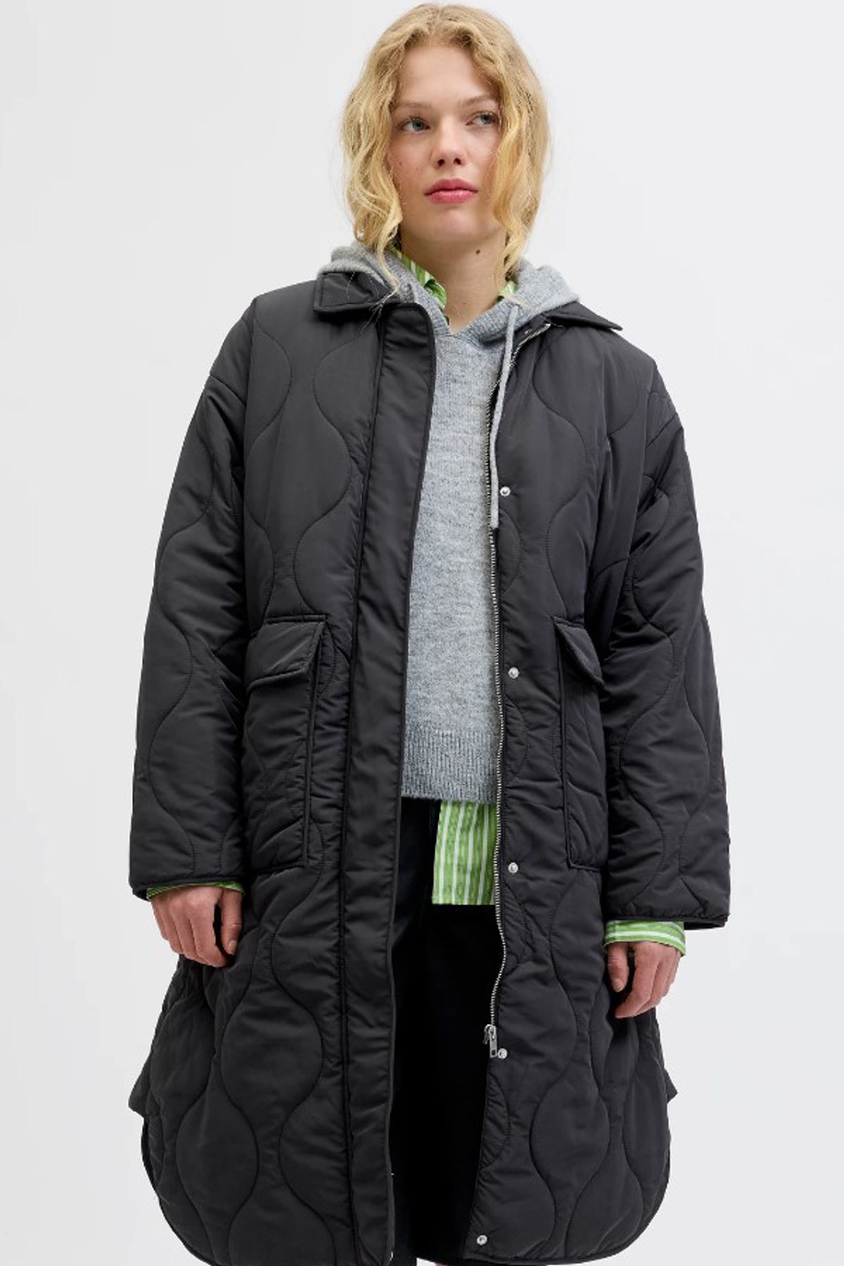Jack & Jones Jxserena Kadın Mont 12278855 Siyah