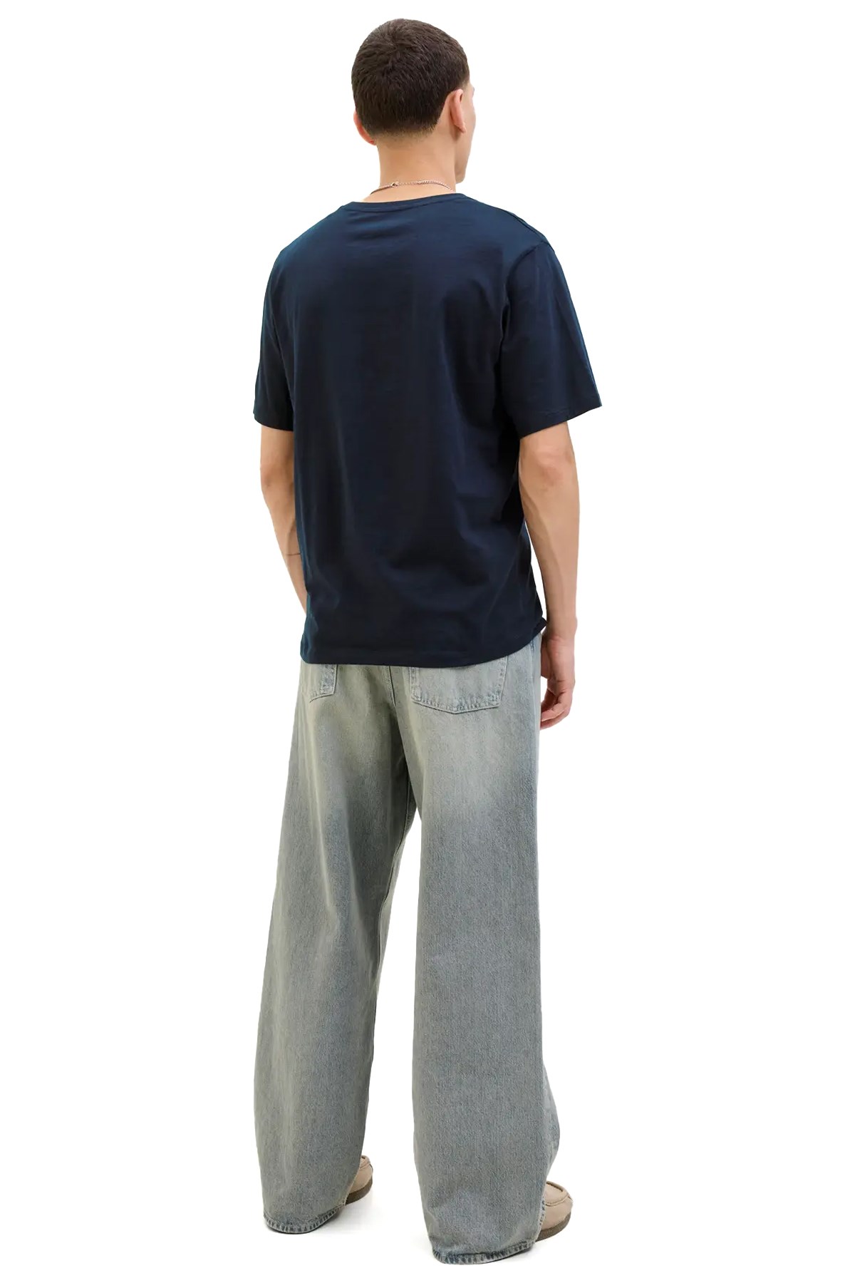 Jack & Jones Jjelogo Erkek Tişört 12279535 Mavi