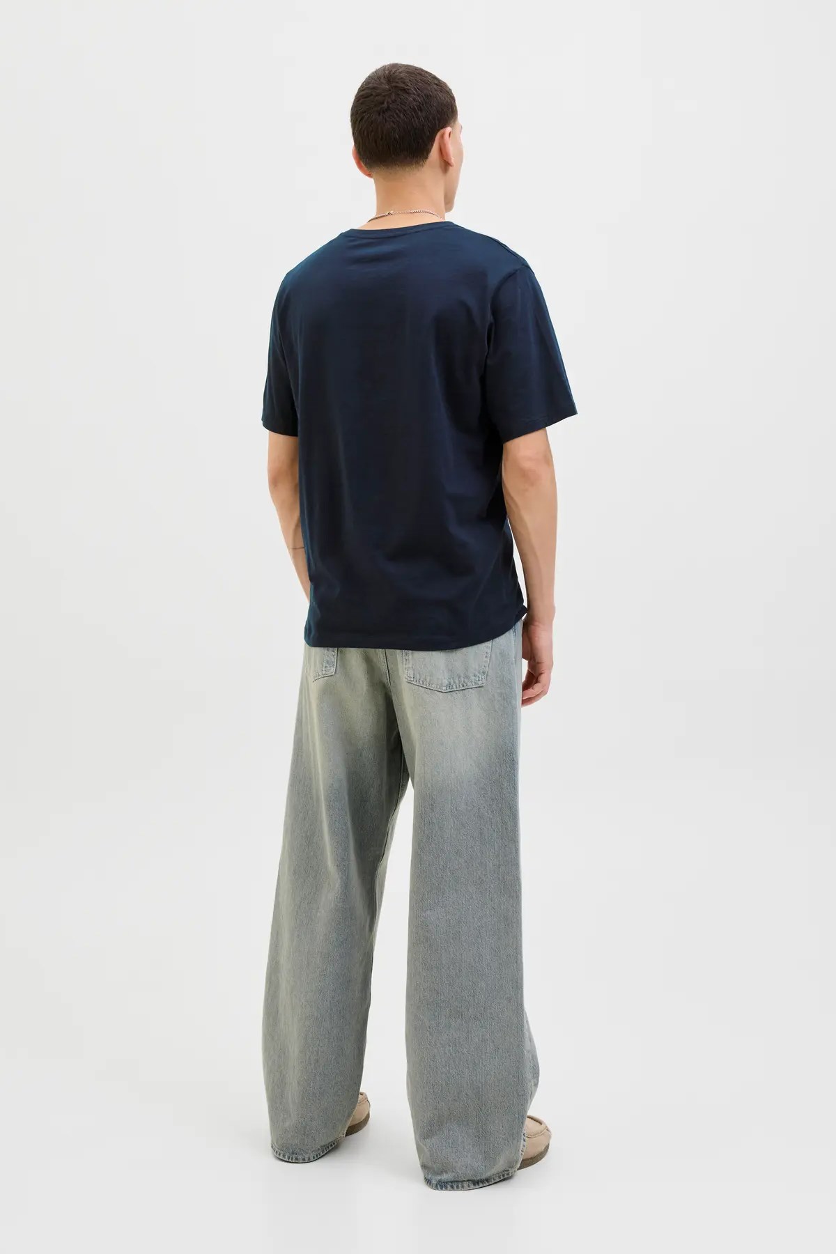 Jack & Jones Jjelogo Erkek Tişört 12279535 Mavi