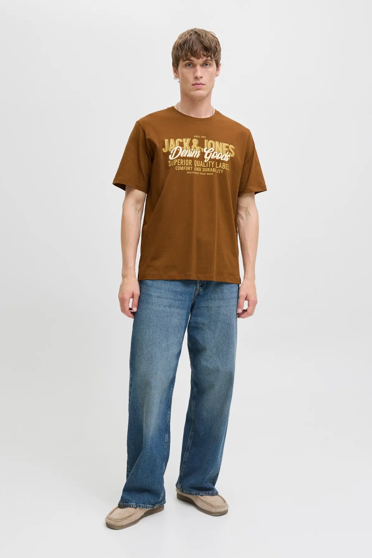Jack & Jones Jjelogo Erkek Tişört 12279535 Turuncu