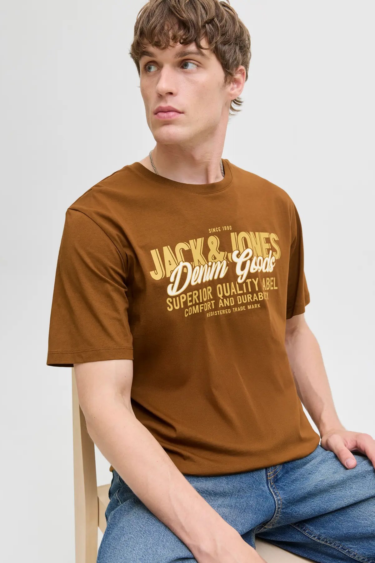 Jack & Jones Jjelogo Erkek Tişört 12279535 Turuncu