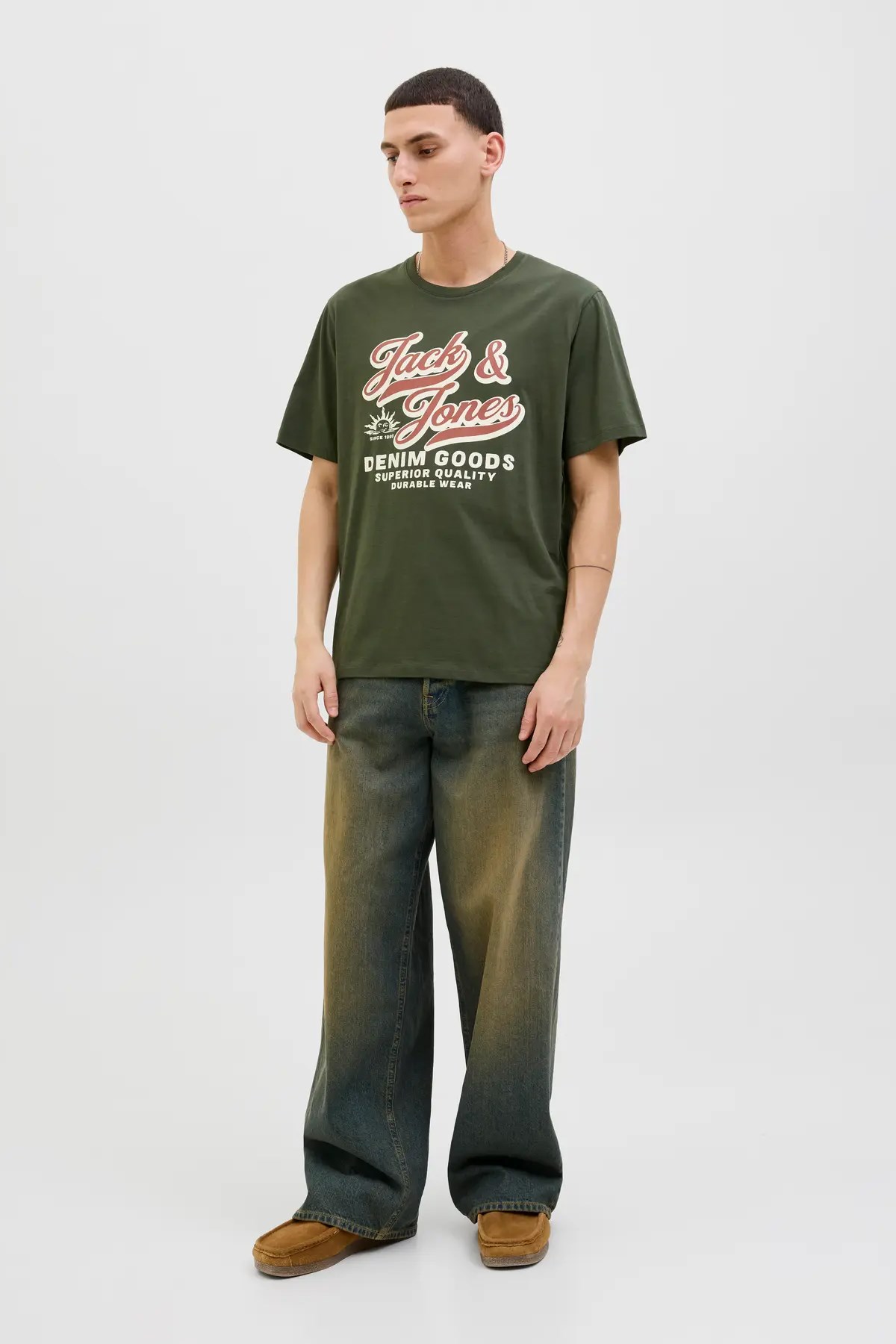Jack & Jones Jjelogo Erkek Tişört 12279535 Yeşil