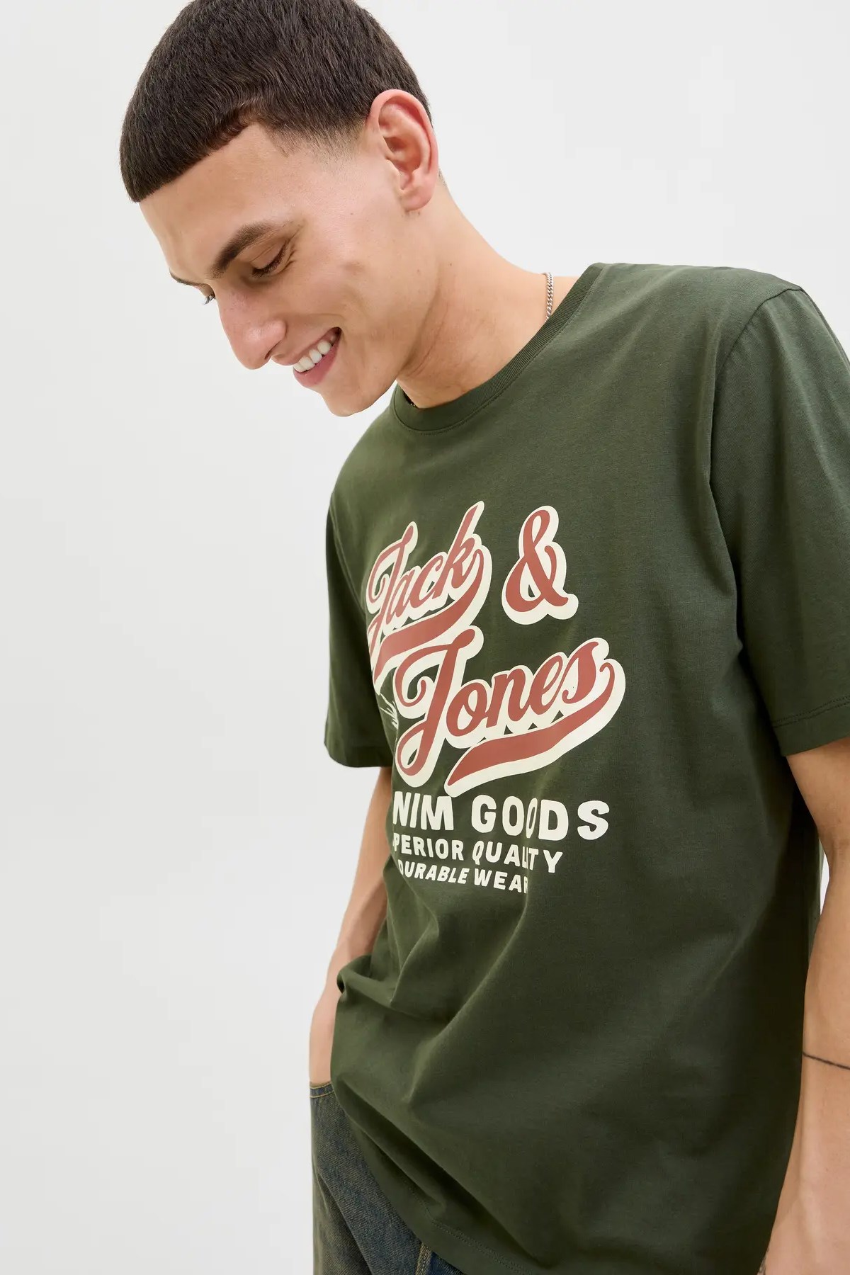 Jack & Jones Jjelogo Erkek Tişört 12279535 Yeşil