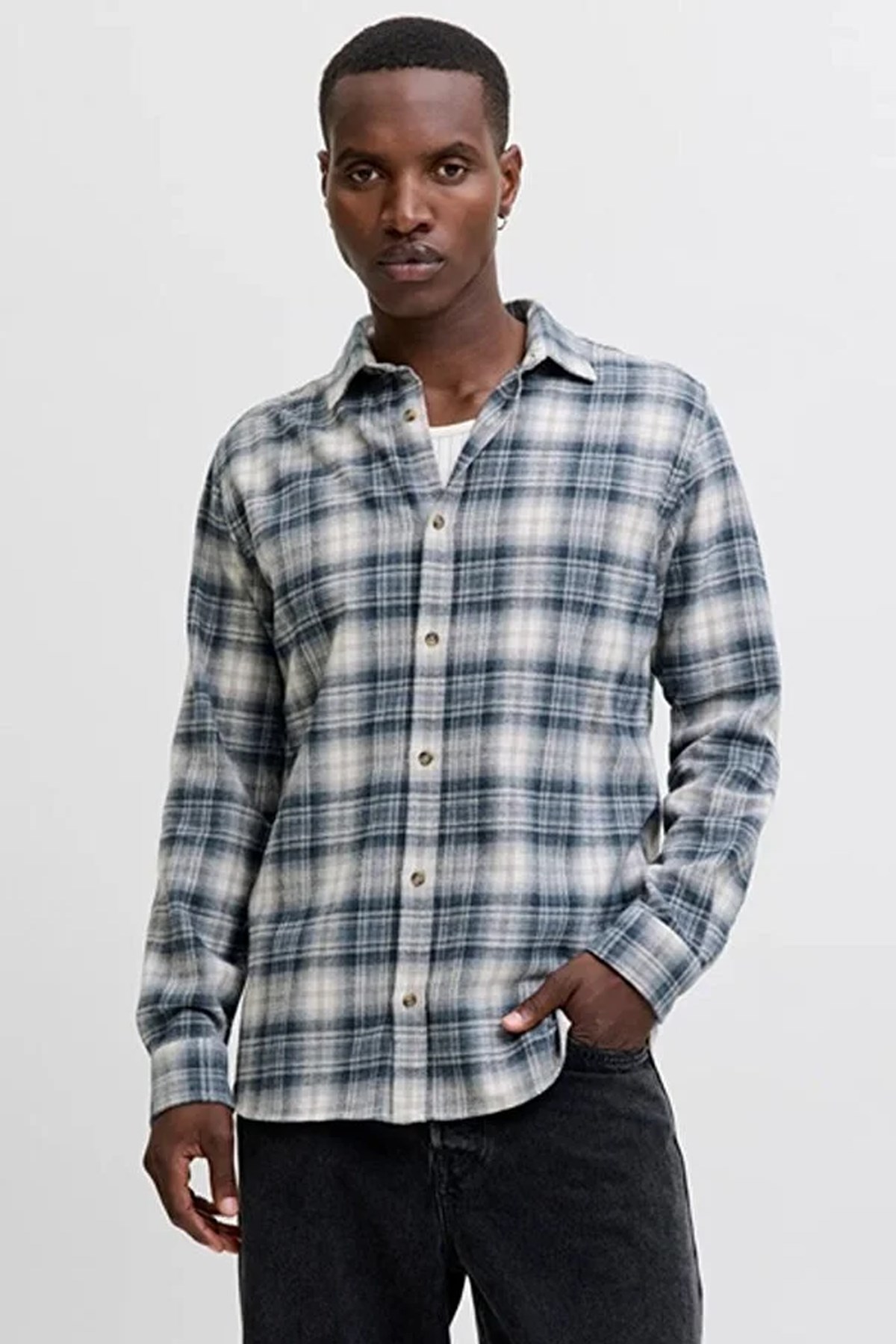 Jack & Jones Jjjoshua Erkek Gömlek 12279546 Mavi