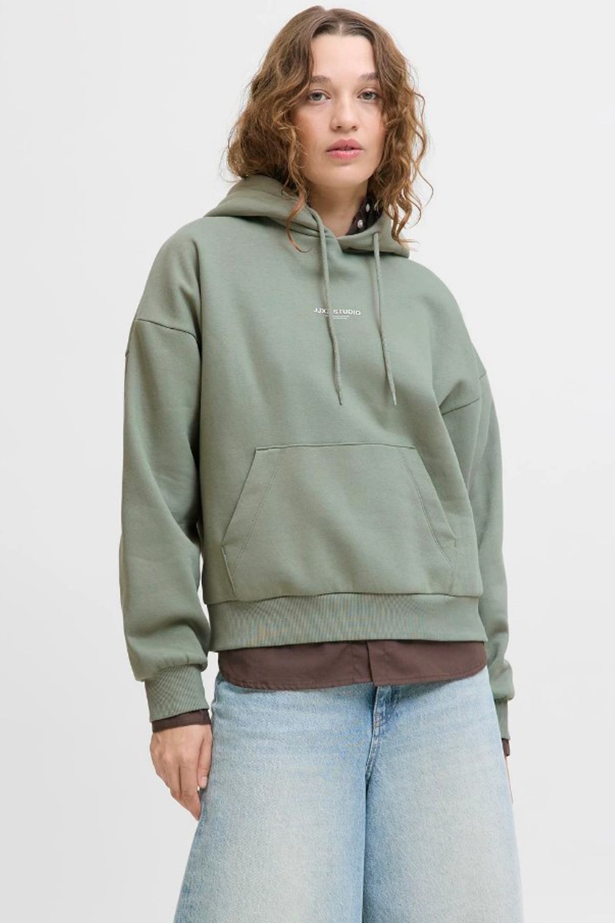 Jack & Jones Jxstudio Kadın Sweatshirt 12280152 Mavi