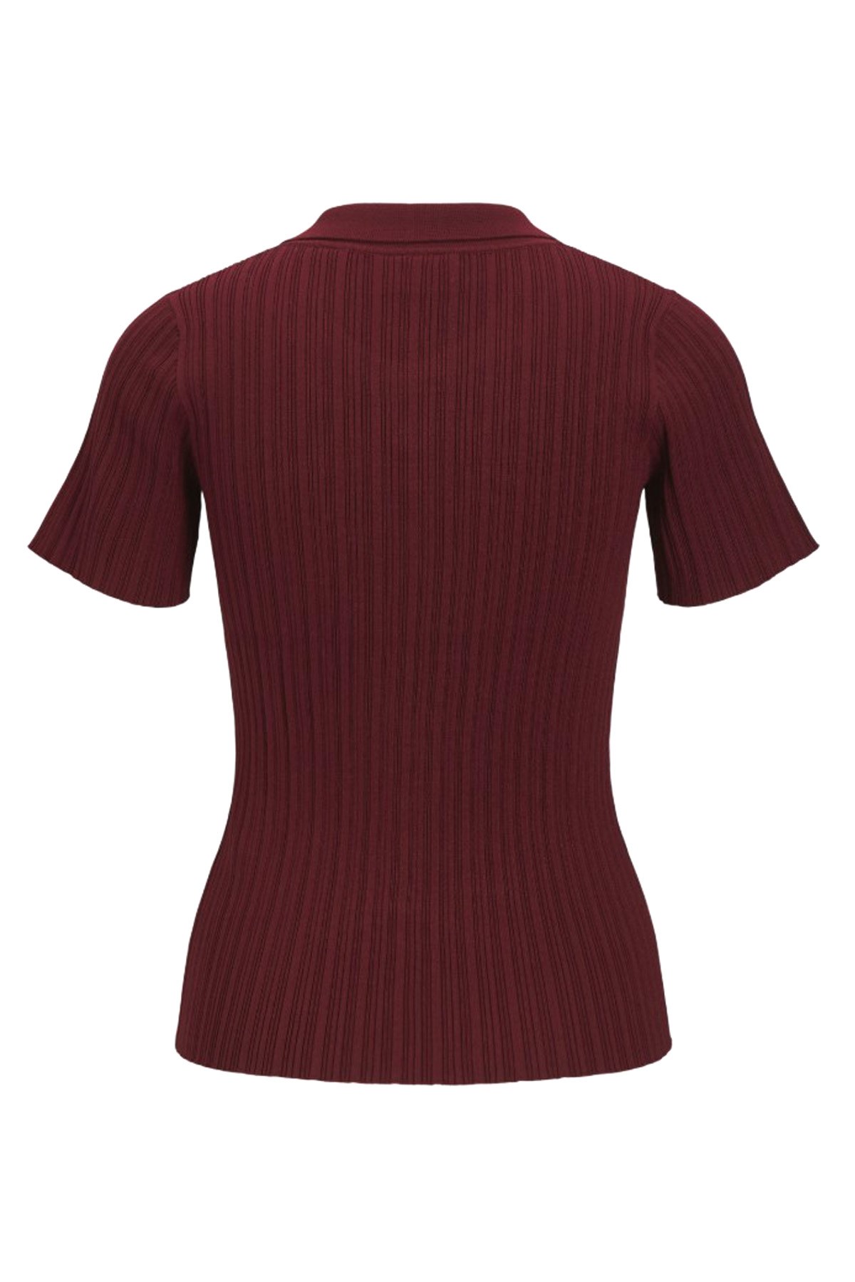 JJXX Kadın Polo Triko Tişört 12280289 Bordo