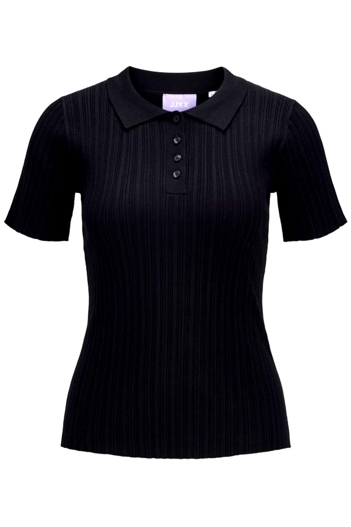 JJXX Kadın Polo Triko Tişört 12280289 Siyah