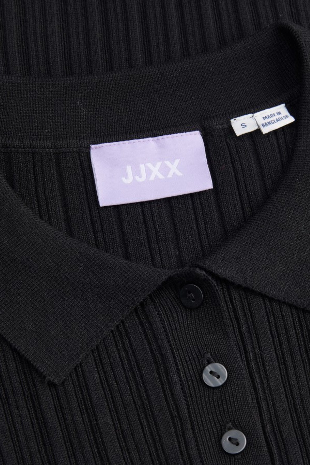 JJXX Kadın Polo Triko Tişört 12280289 Siyah