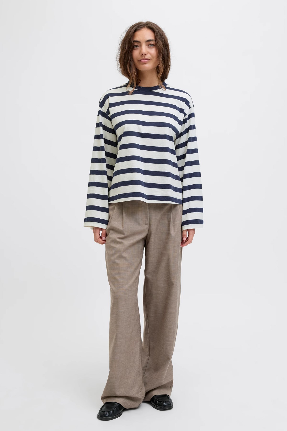 Jack & Jones Jxlona Stripe Kadın Tişört Lacivert
