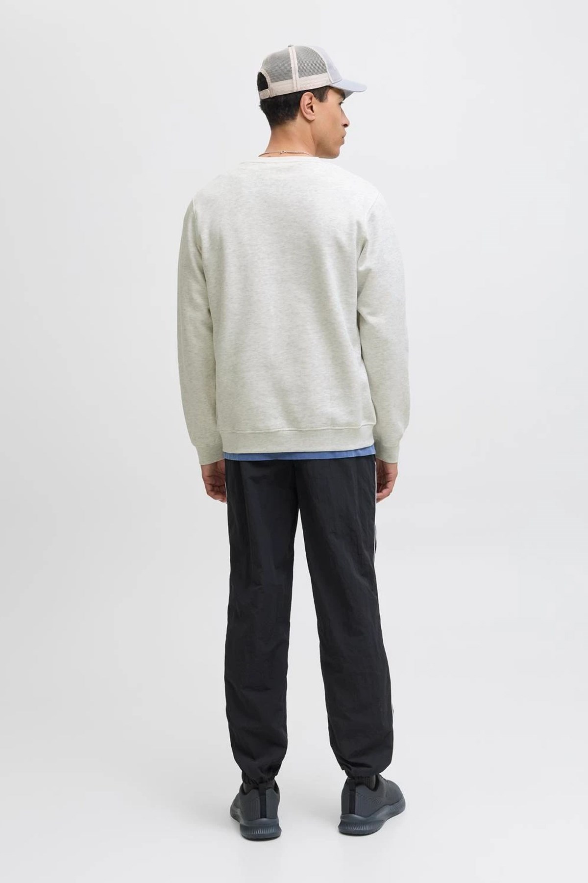 Jack & Jones Jcotier Print Erkek Sweatshirt Beyaz