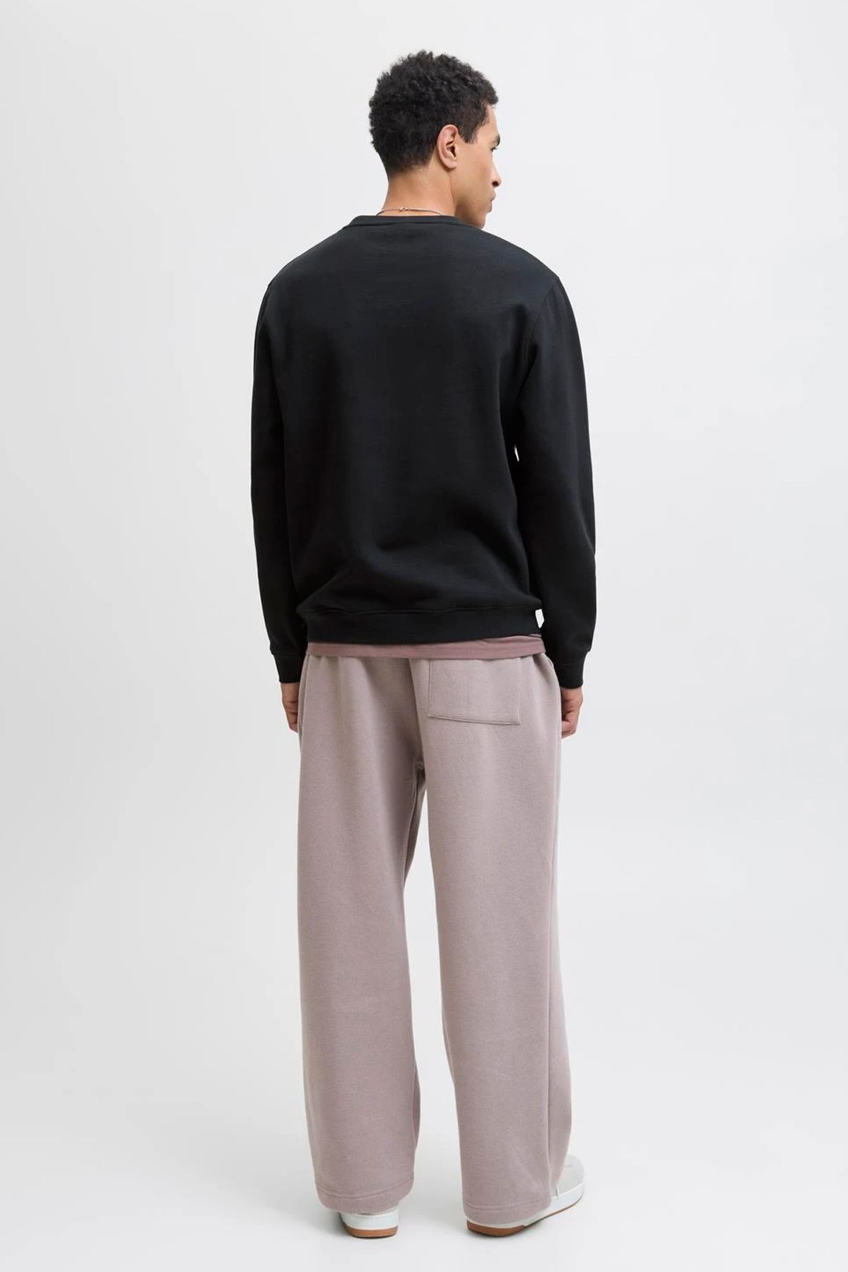 Jack & Jones Jcotier Print Erkek Sweatshirt Siyah
