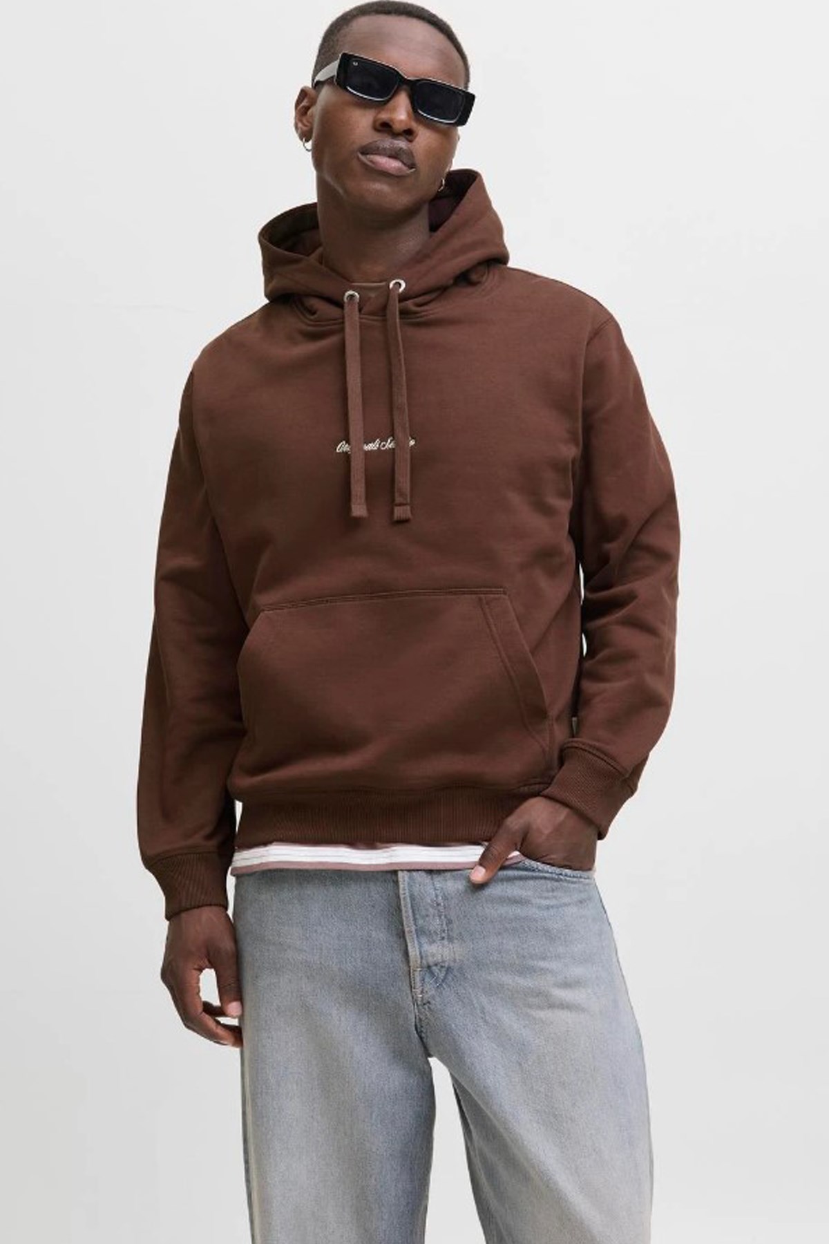 Jack & Jones Jornorrebro Erkek Sweatshirt 12282861 Kahverengi