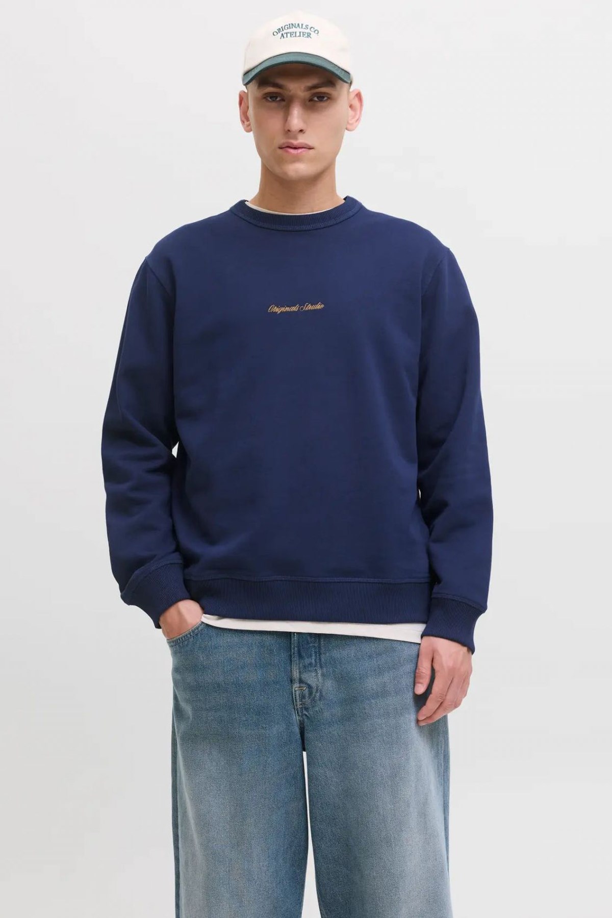 Jack & Jones Jornorrebro Erkek Sweatshirt Lacivert