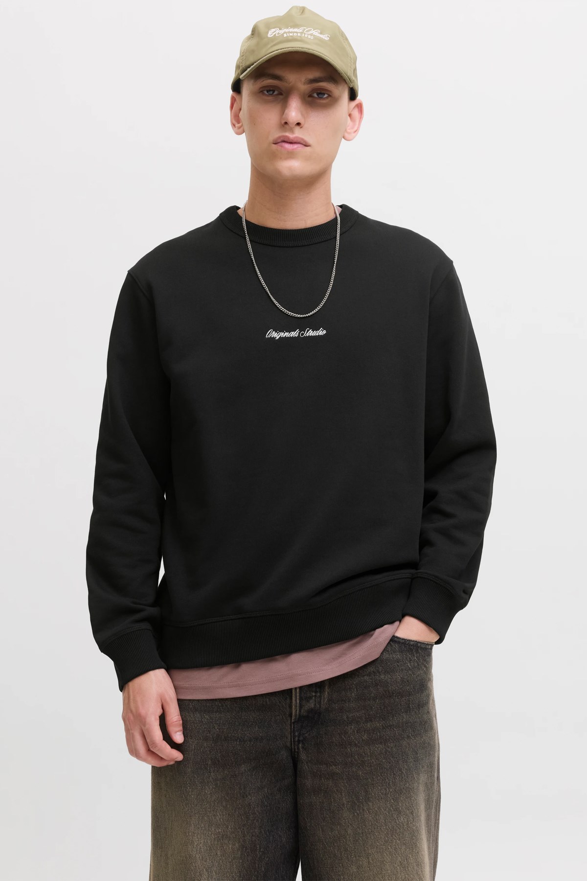 Jack & Jones Jornorrebro Erkek Sweatshirt Siyah