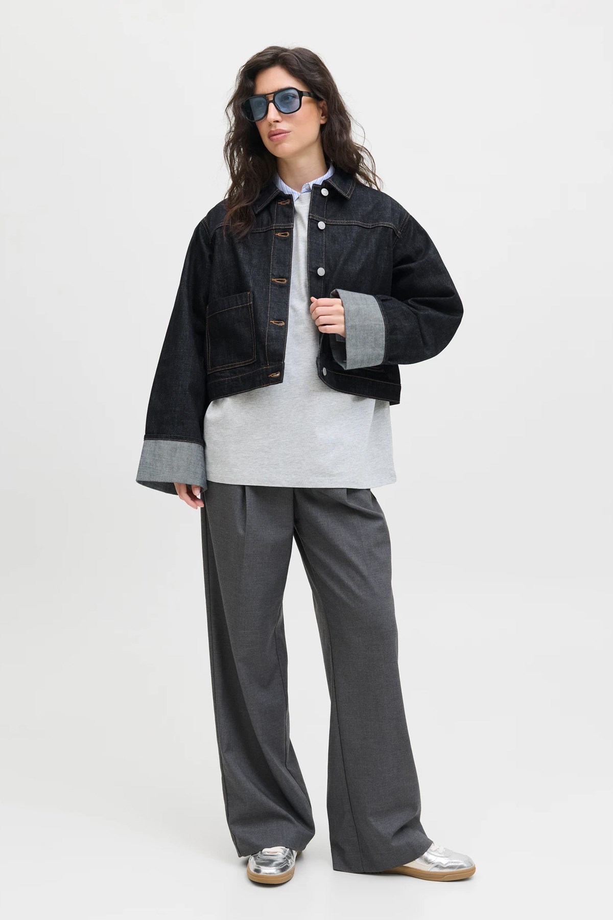 Jack & Jones Jxvega Denim Kadın Kot Ceket Mavi