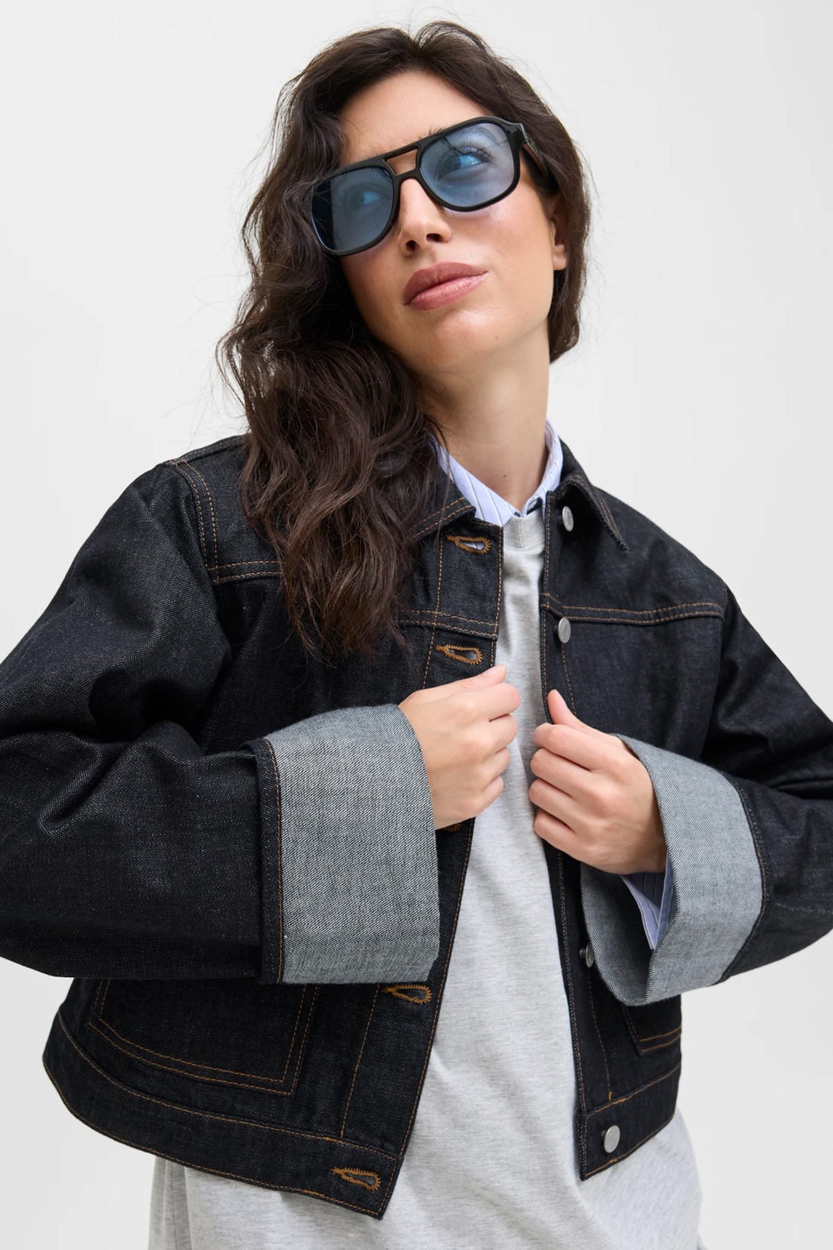 Jack & Jones Jxvega Denim Kadın Kot Ceket Mavi