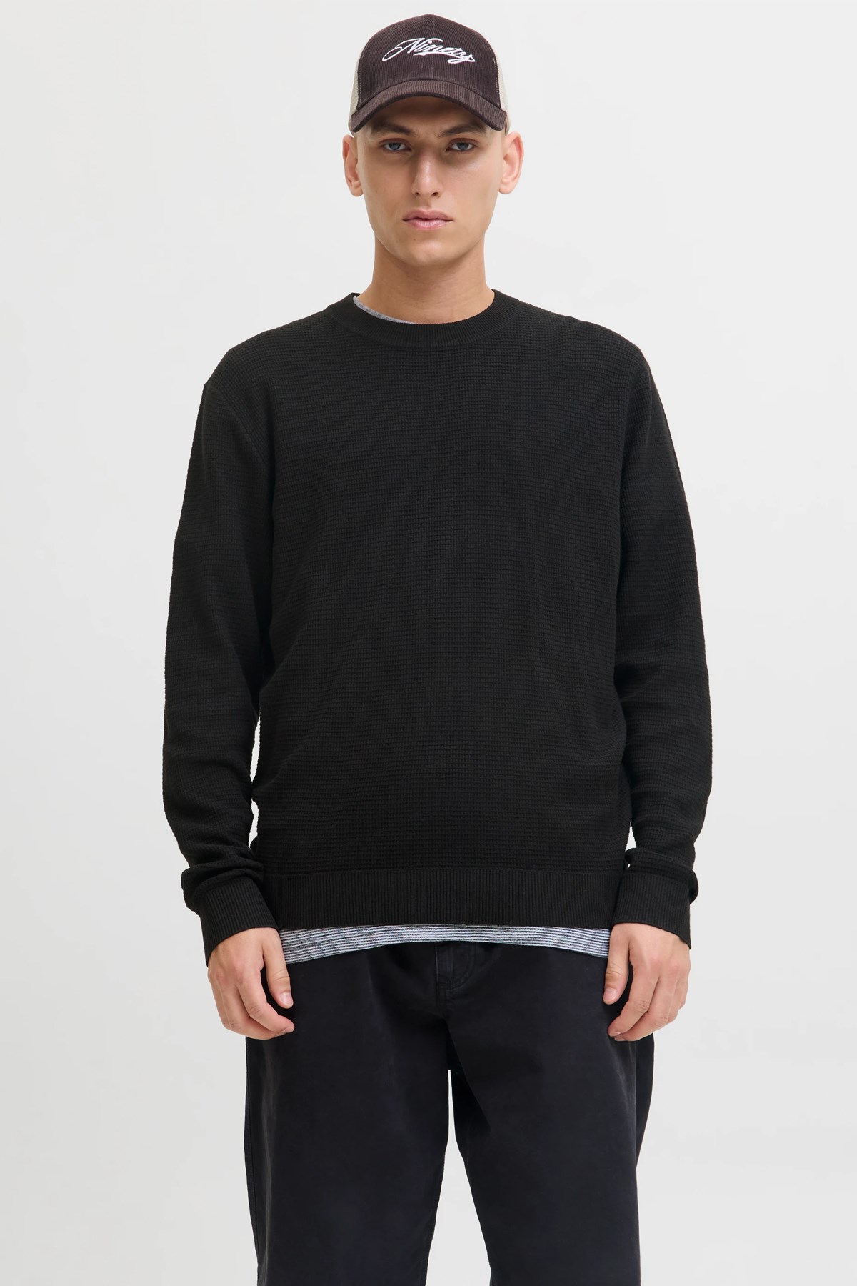 Jack & Jones Jcotier Erkek Kazak Siyah