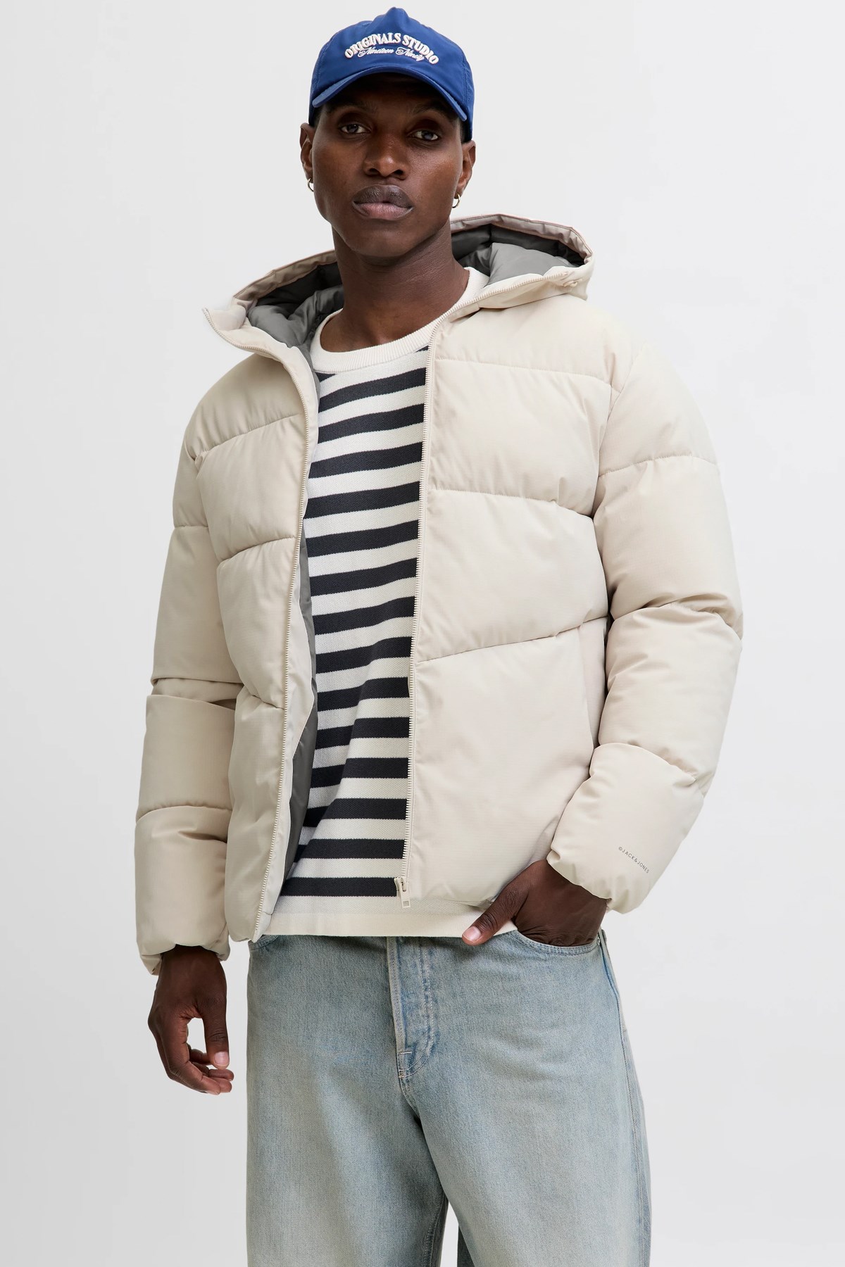Jack & Jones Jjglobal Erkek Mont Beyaz