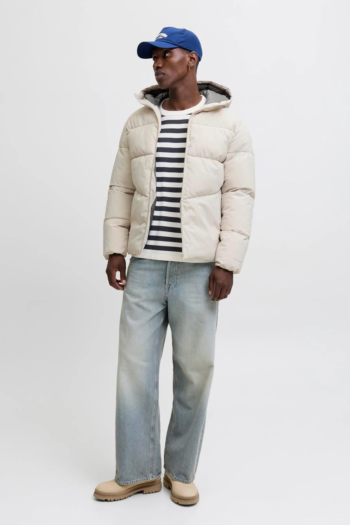 Jack & Jones Jjglobal Erkek Mont Beyaz